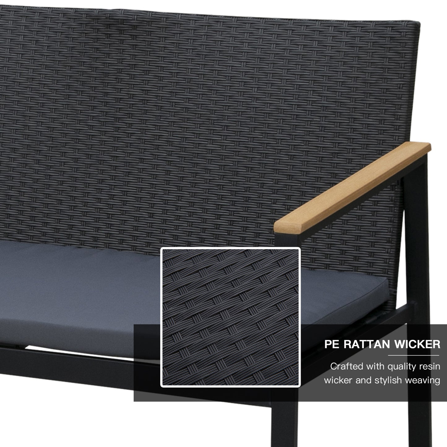4 Pieces Rattan Garden Furniture Set (3)