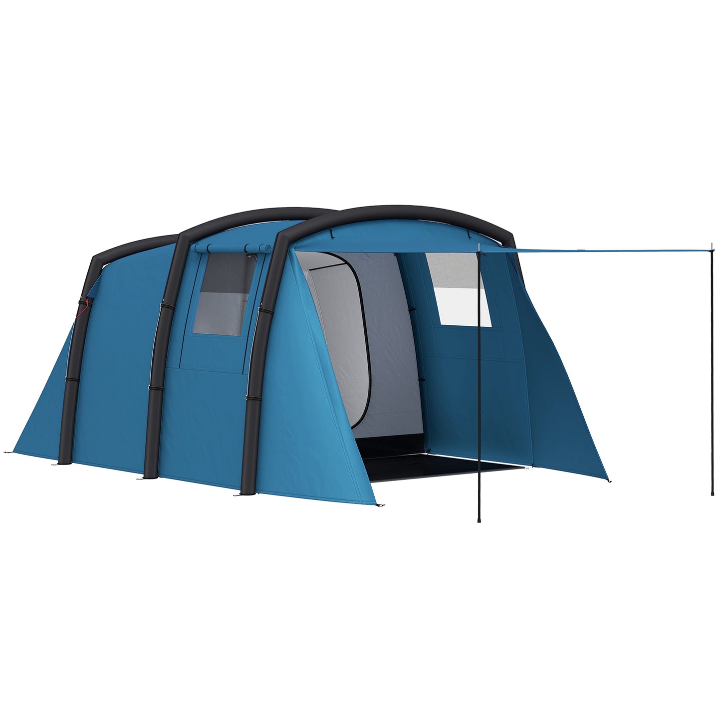 Inflatable 3-4 Man Tunnel Tent w/ Air Pump, Living Area & Vestibule