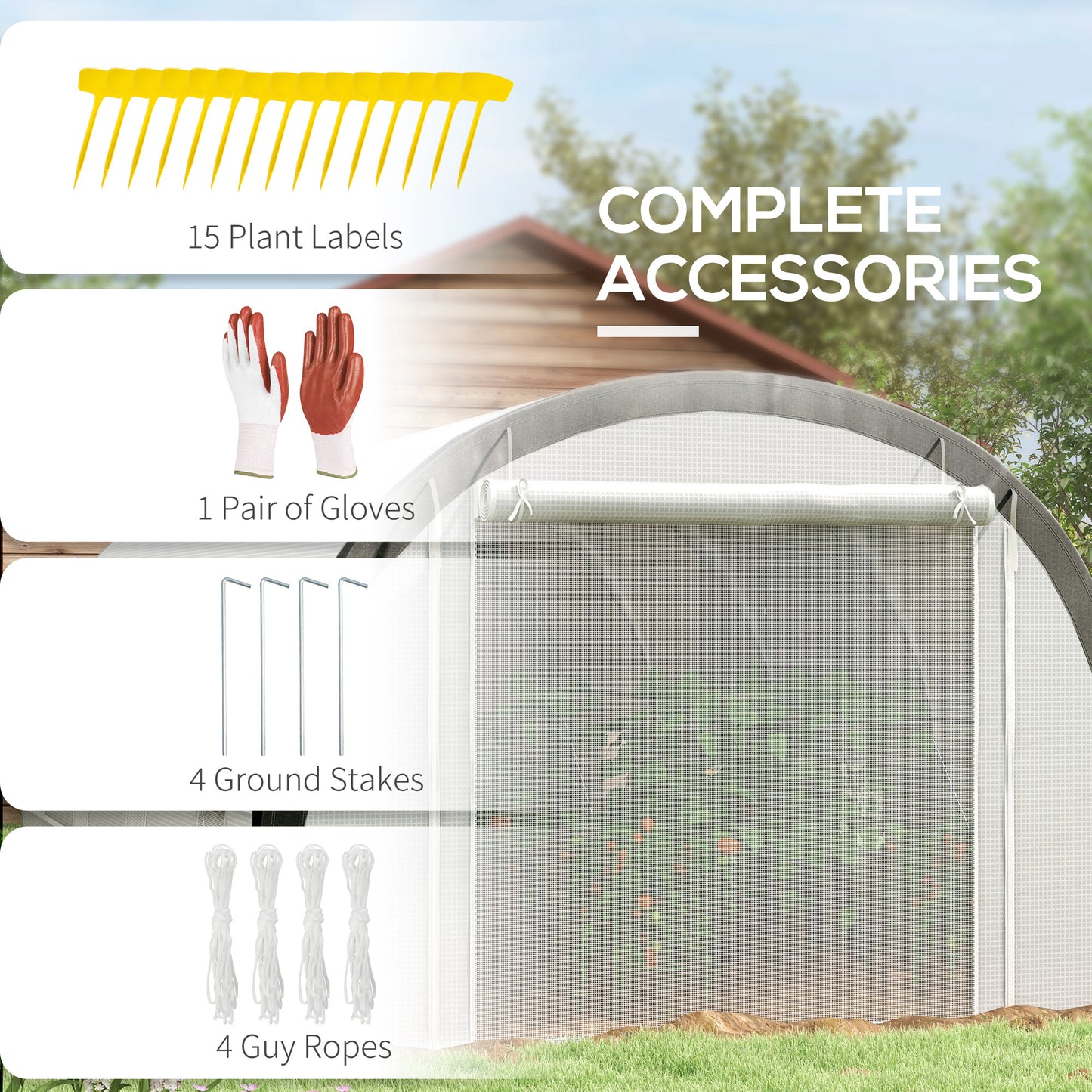 6x3m Polytunnel Greenhouse