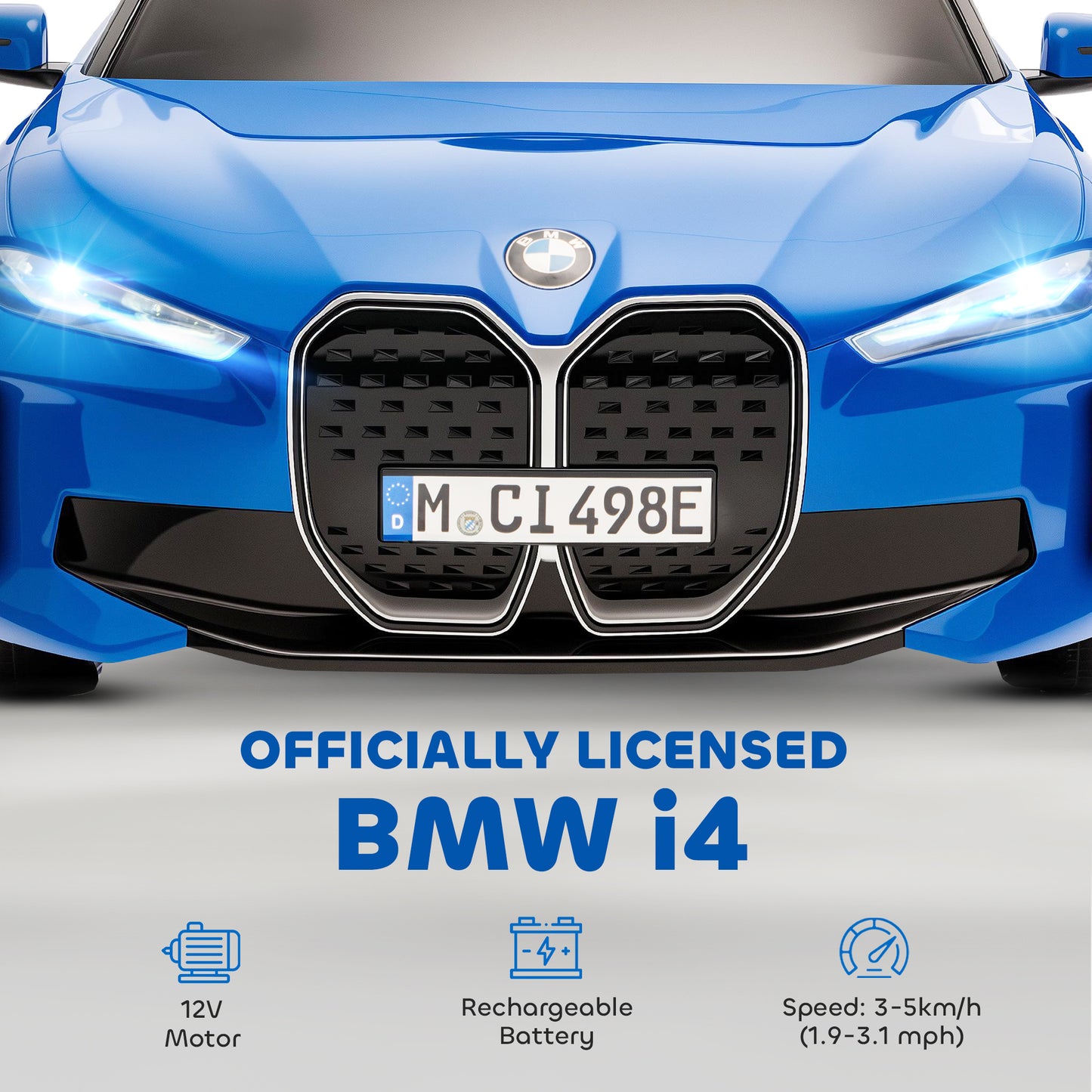 BMW i4 Licensed 12V Kids Electric Ride-On Car