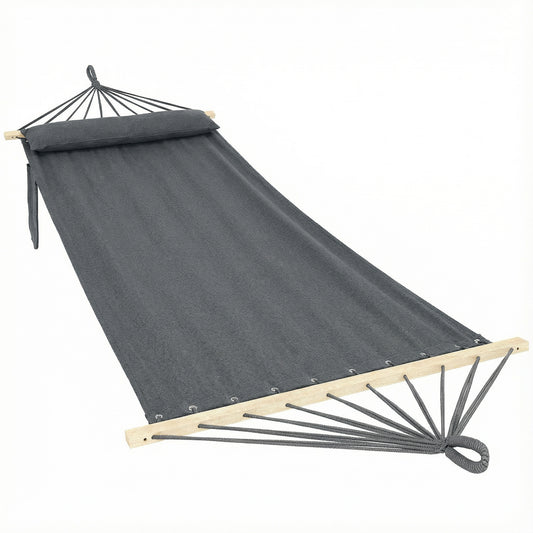 Cotton Hammock, Soft Portable Swing Sleeping w/ Headrest & Side Pocket