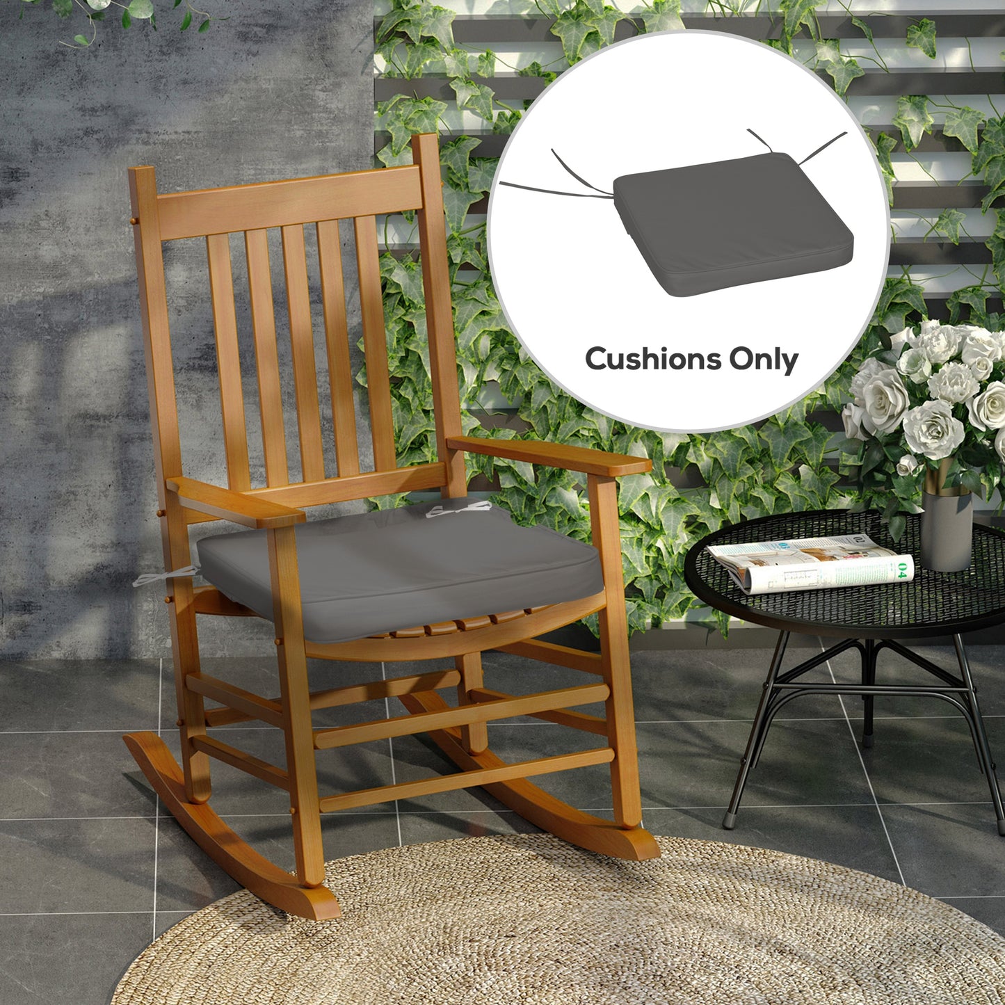 Set of 6 Pcs Chair Cushion, 42Lx42Wx5T cm