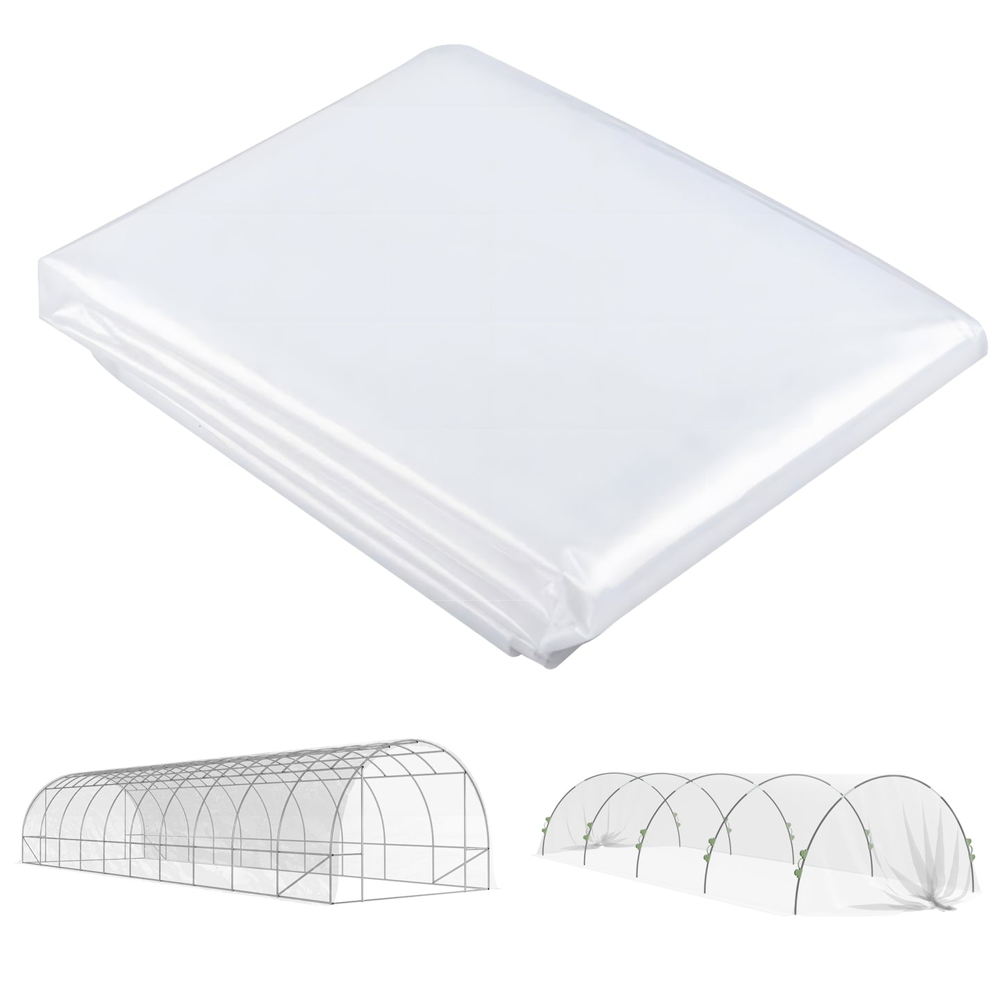 6 X 10m Heavy Duty (150um/6mil) Polypropylene Greenhouse Cover