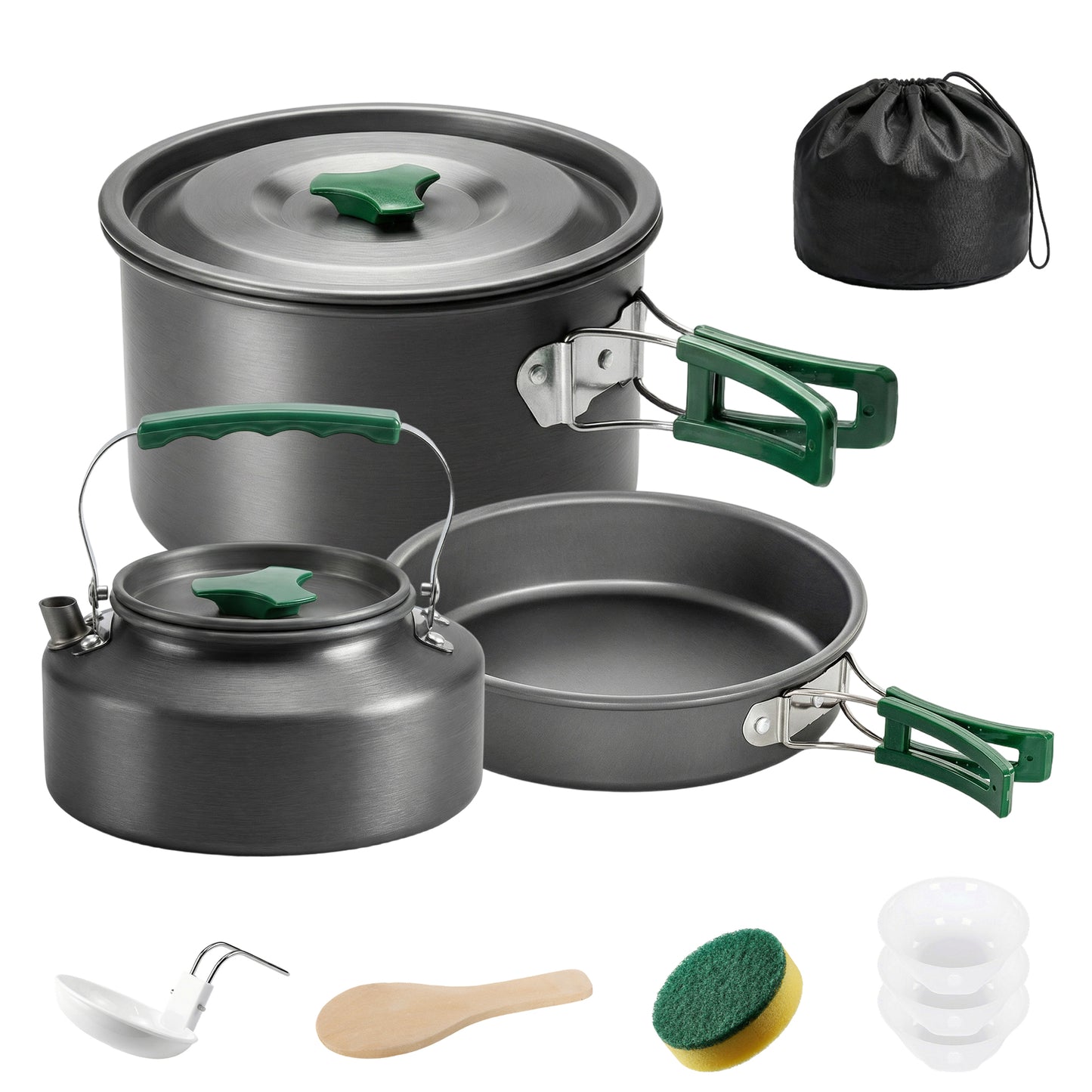 Camping Cookware Set for 2-3 People