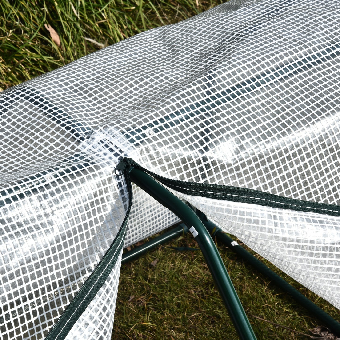 Mini  Greenhouse Grow House PVC Cover Steel Frame White 99L x 71W x