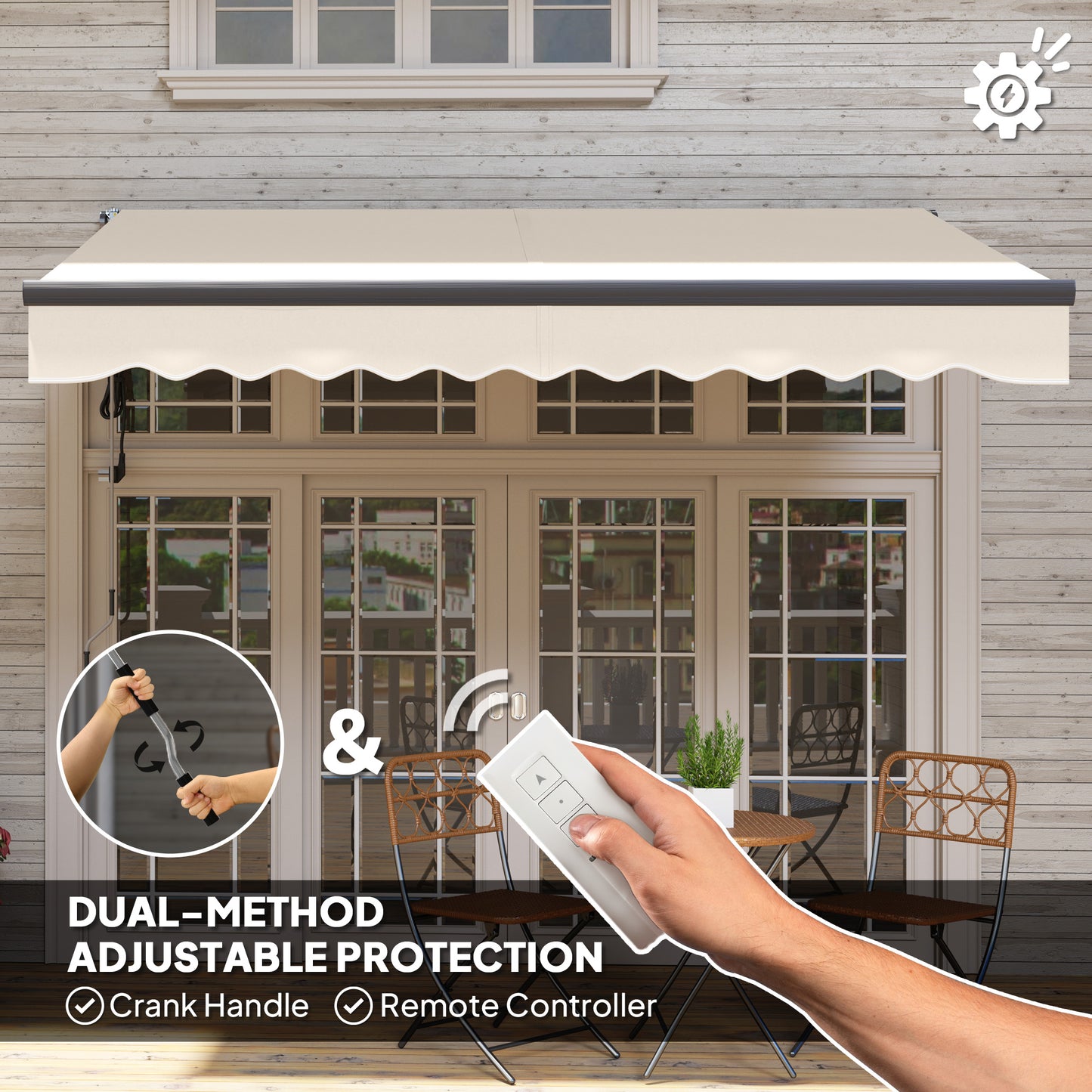2.5 x 2m Electric Awning with Remote Controller (1)