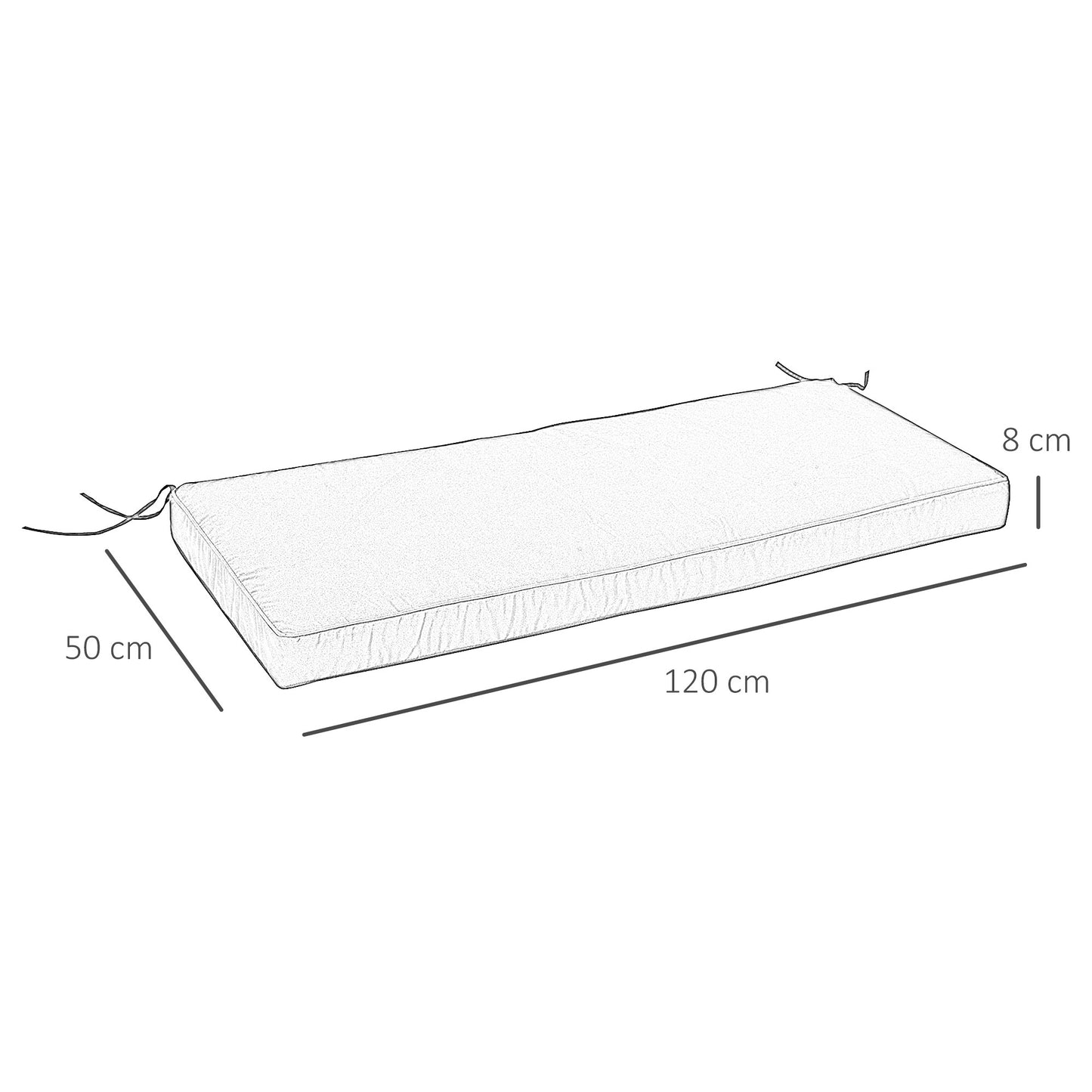 Garden Bench Cushion 2 Seater Loveseat Seat Pad