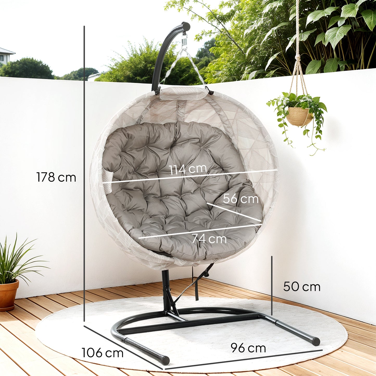 Hanging Egg Chair Outdoor Indoor Garden Swing Chair (1)