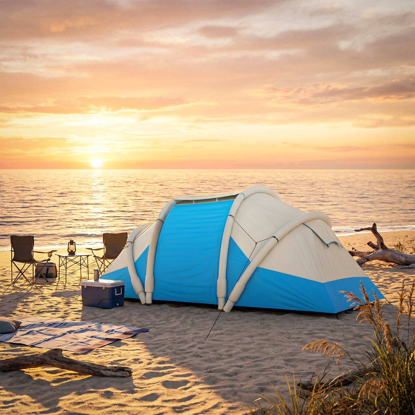 Inflatable Tent 2 Bedroom 3000mm Waterproof Windproof Air Tent