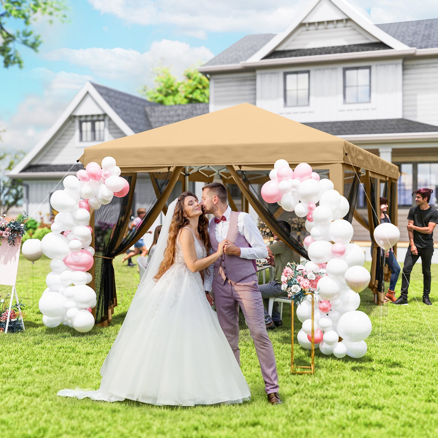3 x 6m Pop Up Gazebo, Outdoor Canopy Shelter