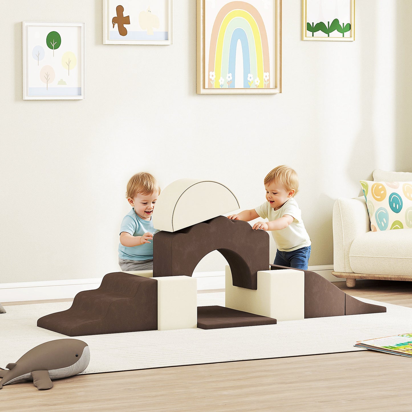 7 Piece Kids Soft Play Set with Detachable Cover