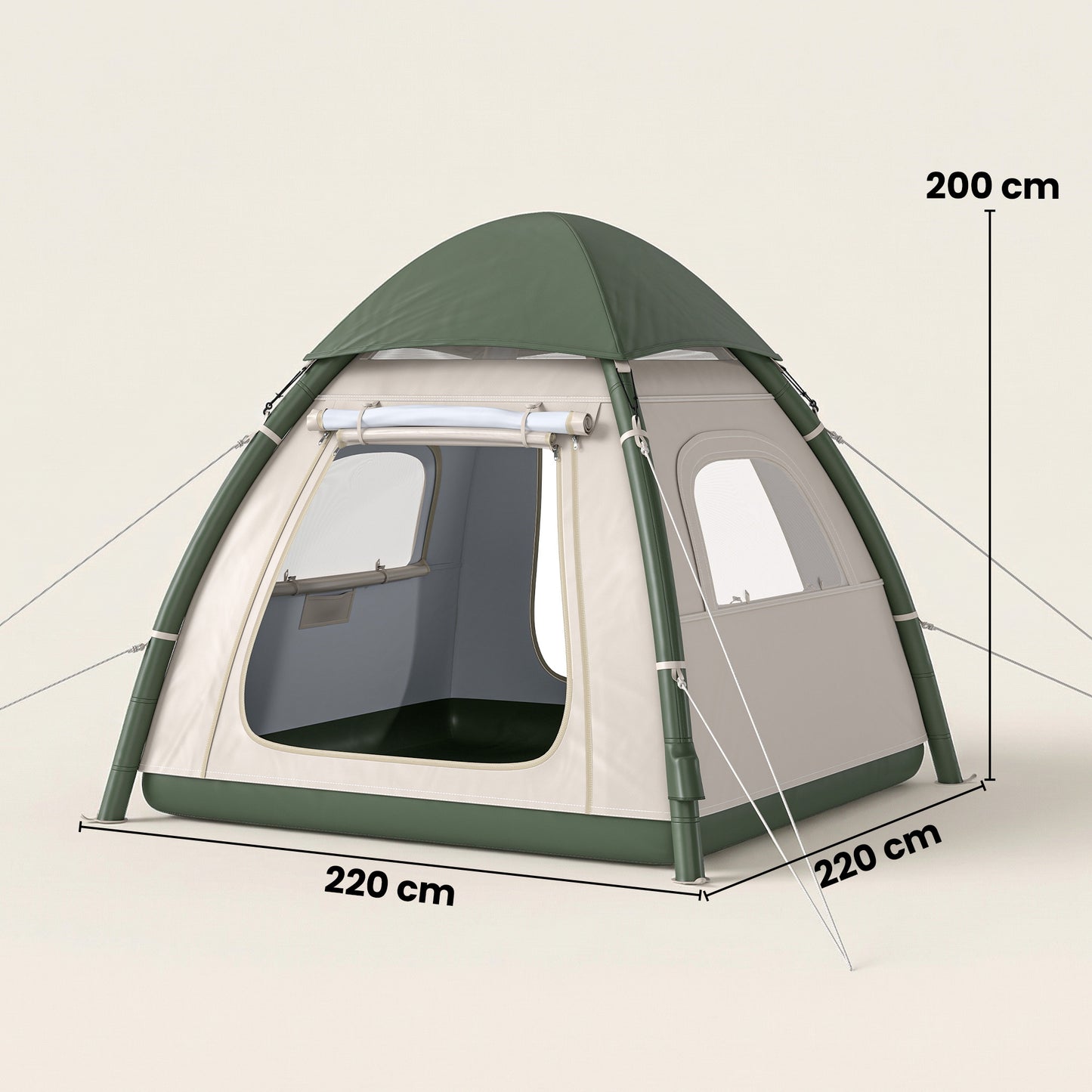 Inflatable Camping Tent with Rainfly