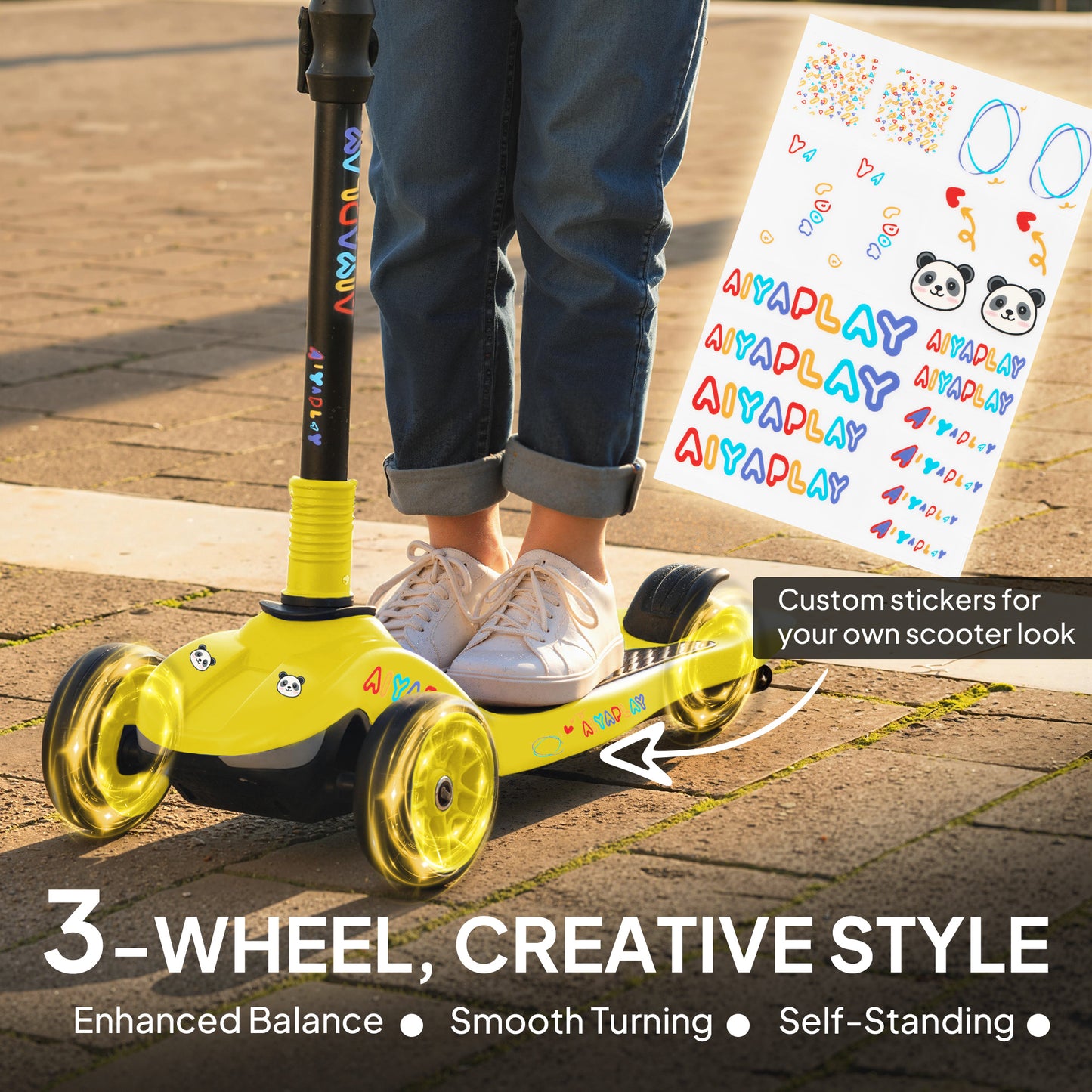 Three-Wheel Foldable Electric Scooter for Kids Aged 6-10 Years