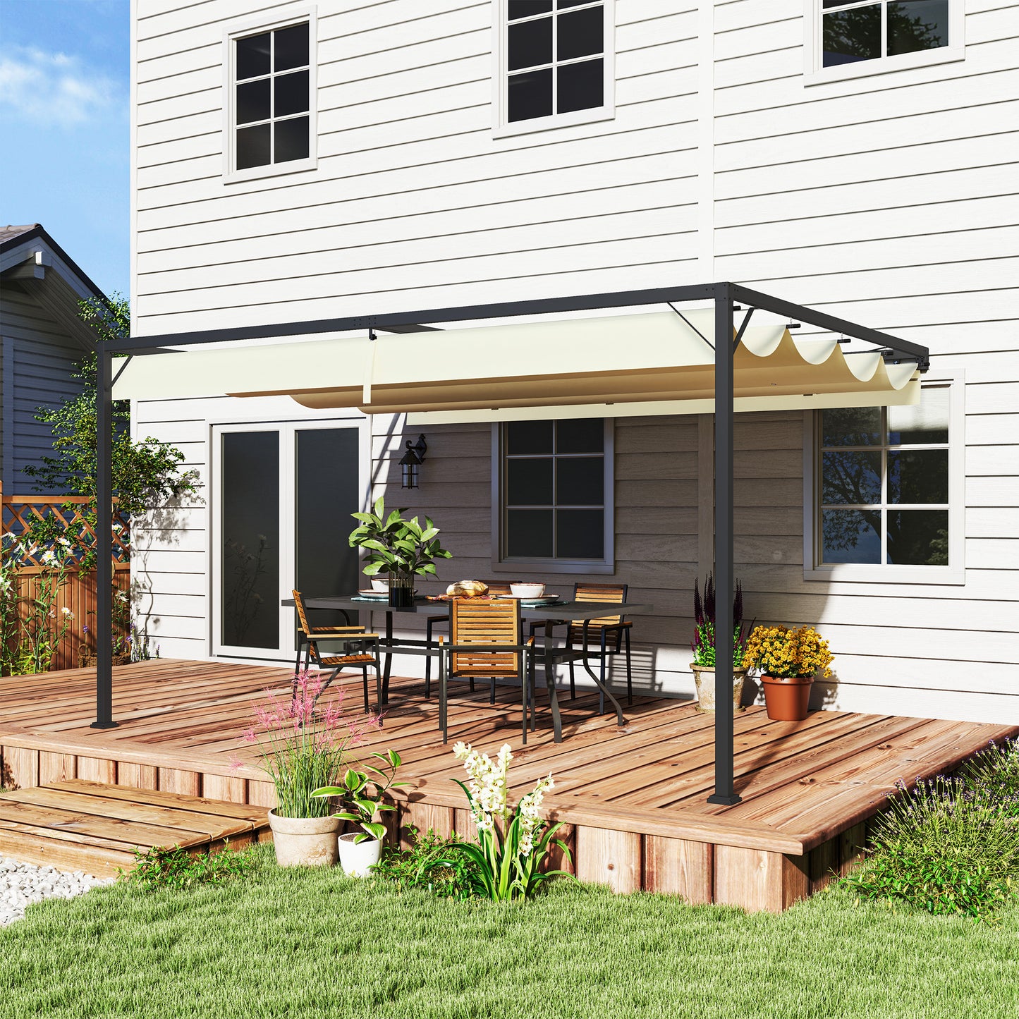 4 x 3 m Pergola, with Sliding Canopy