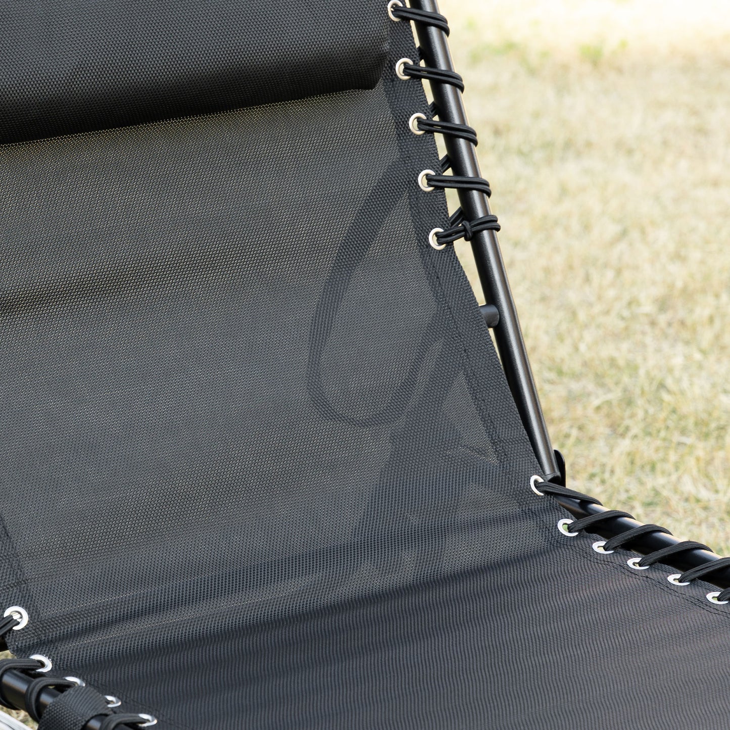 Portable Sun Lounger, Folding Camping Bed Cot