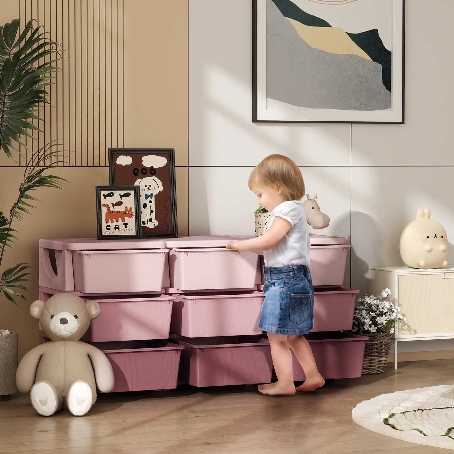 Kids Storage Unit, with Nine Drawers