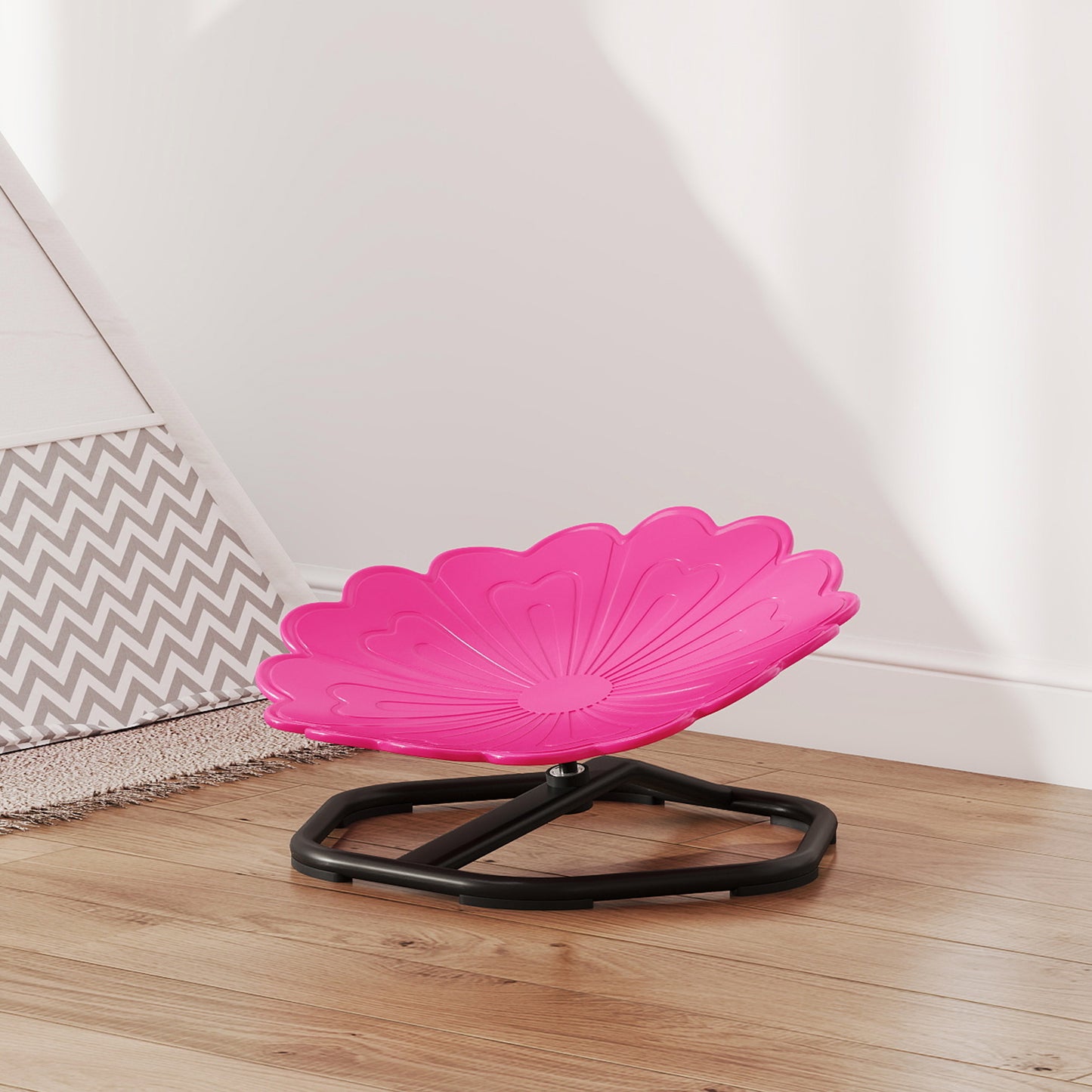 Flower-Shaped Sensory Spinning Chair with Non-Slip Base