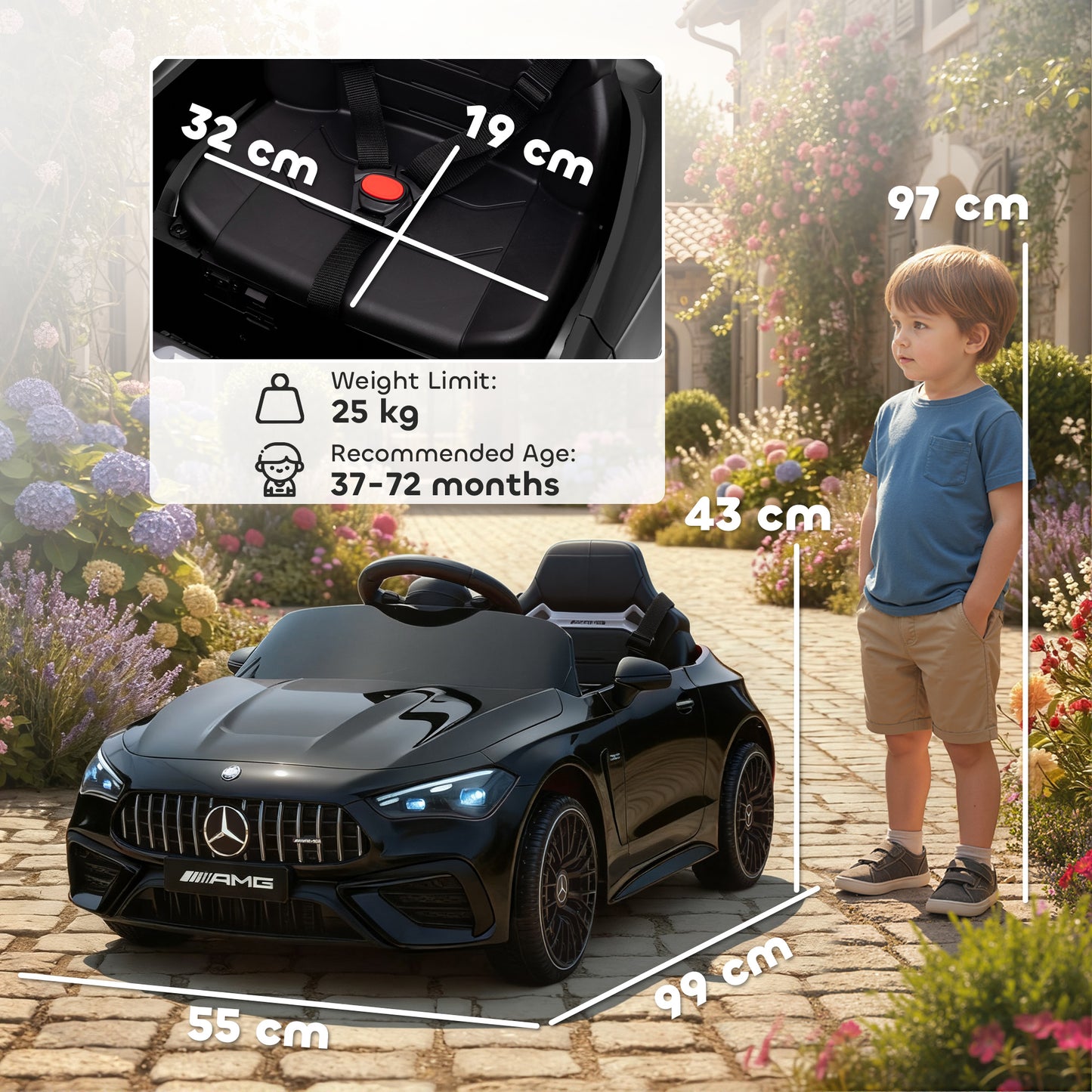 Licensed Mercedes AMG Kids Electric Car