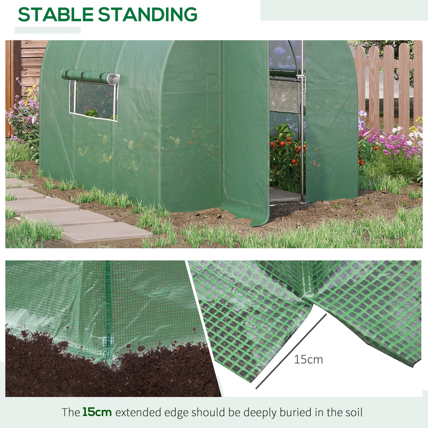 Large Polytunnel Walk In Greenhouse (1)