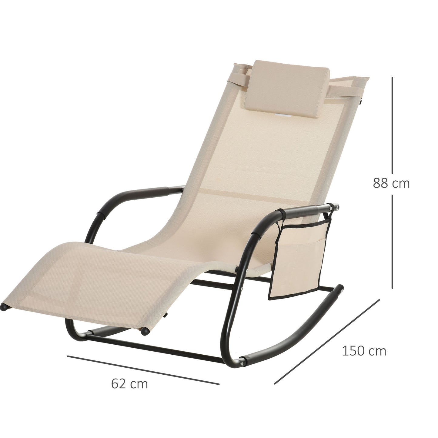 2PCs Outdoor Garden Rocking Chair