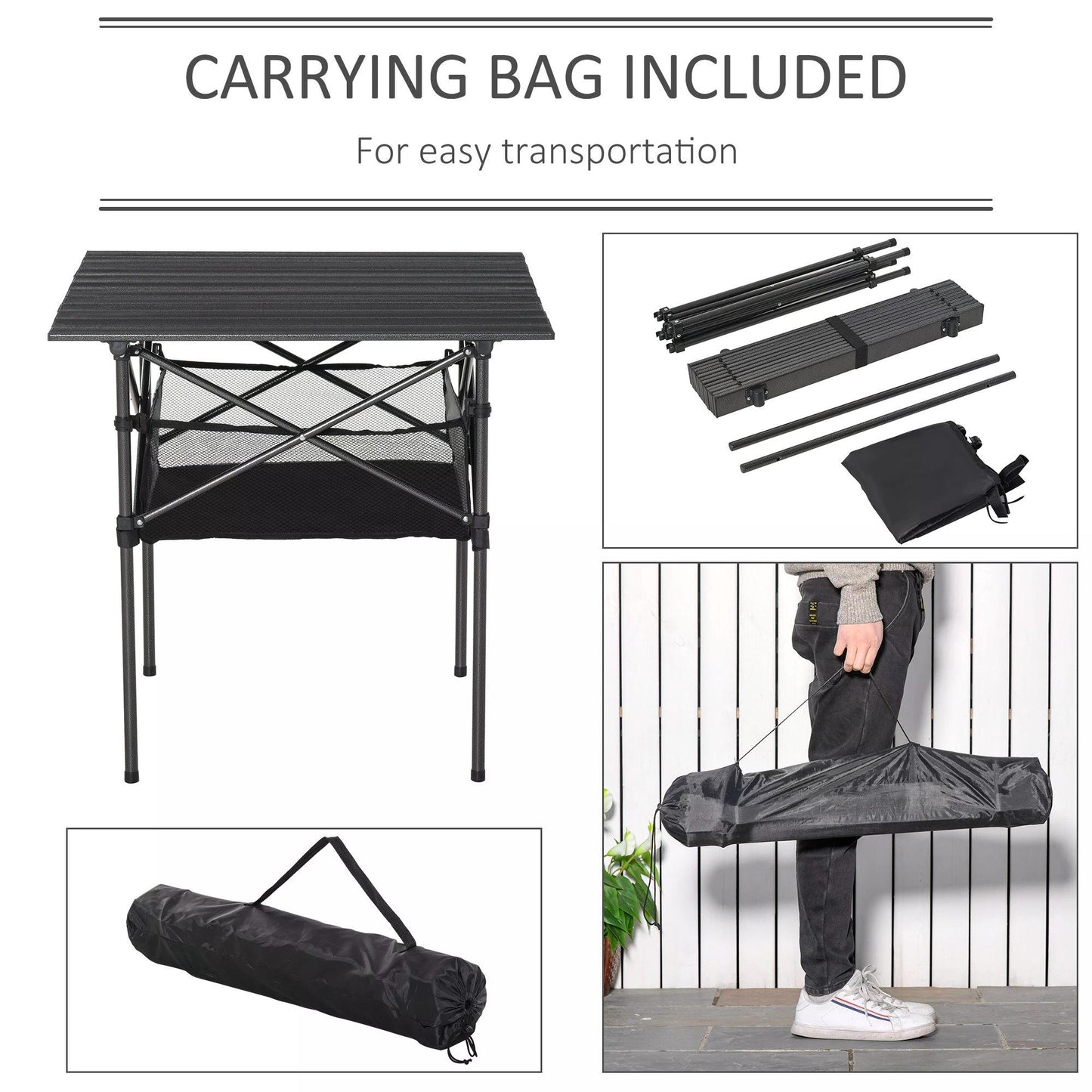 Outdoor Folding Camping Table W/ Storage Bag