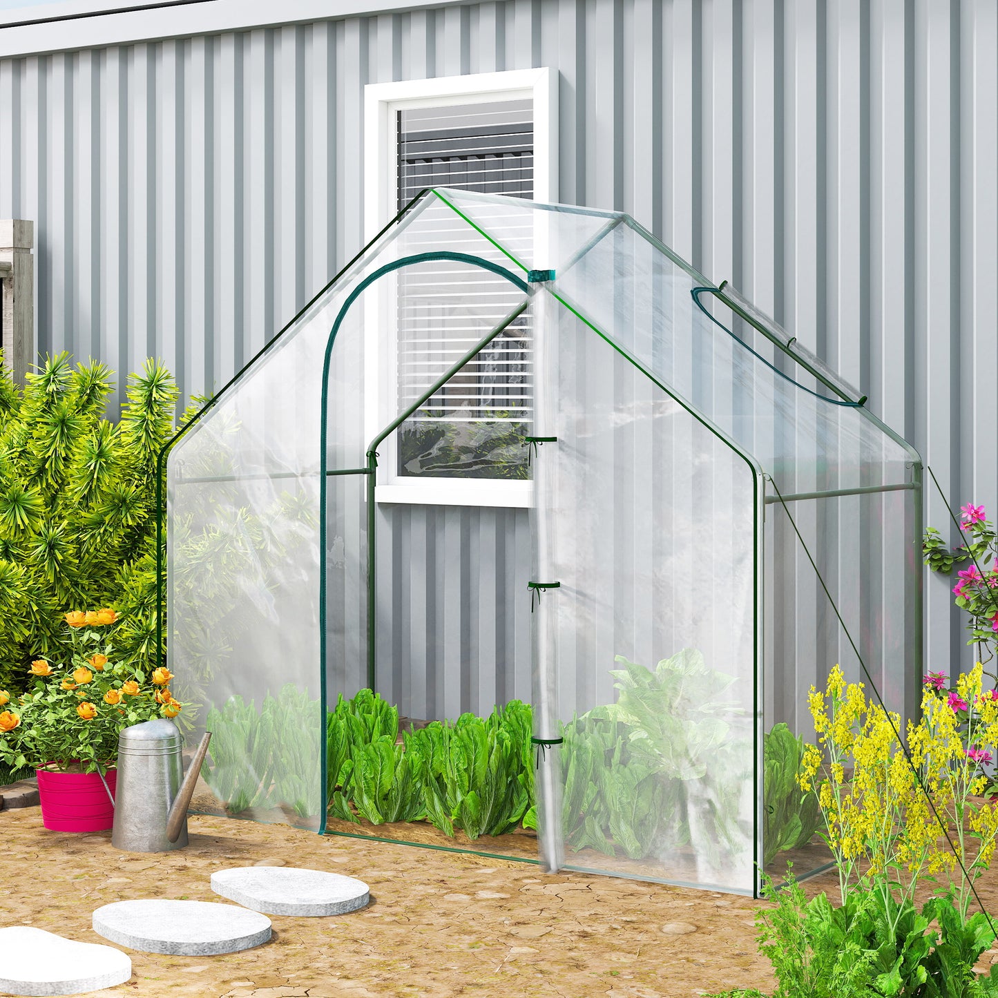 Walk In Tomato Greenhouse Garden Outdoor Mini Greenhouse Flower (1)
