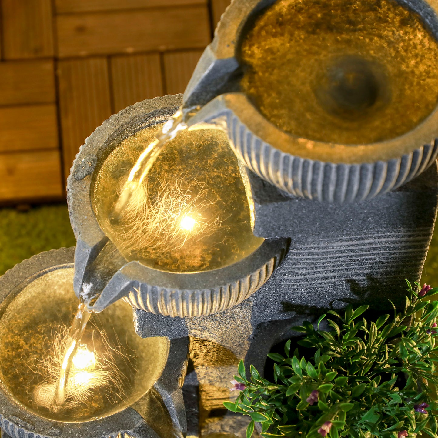 Solar Powered Outdoor Water Fountain