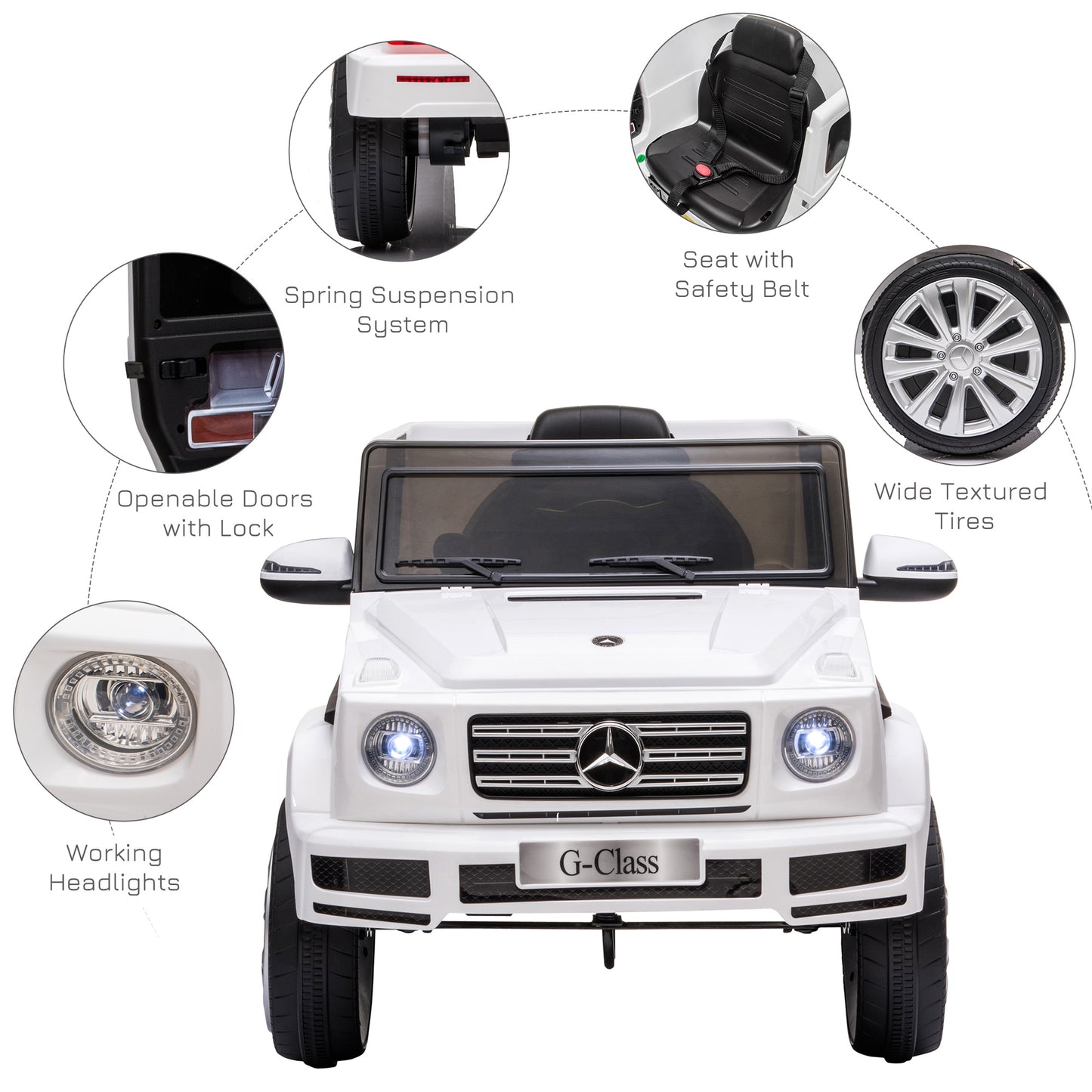 Mercedes Benz G500 Licensed 12V Kids Electric Ride On Car Toy