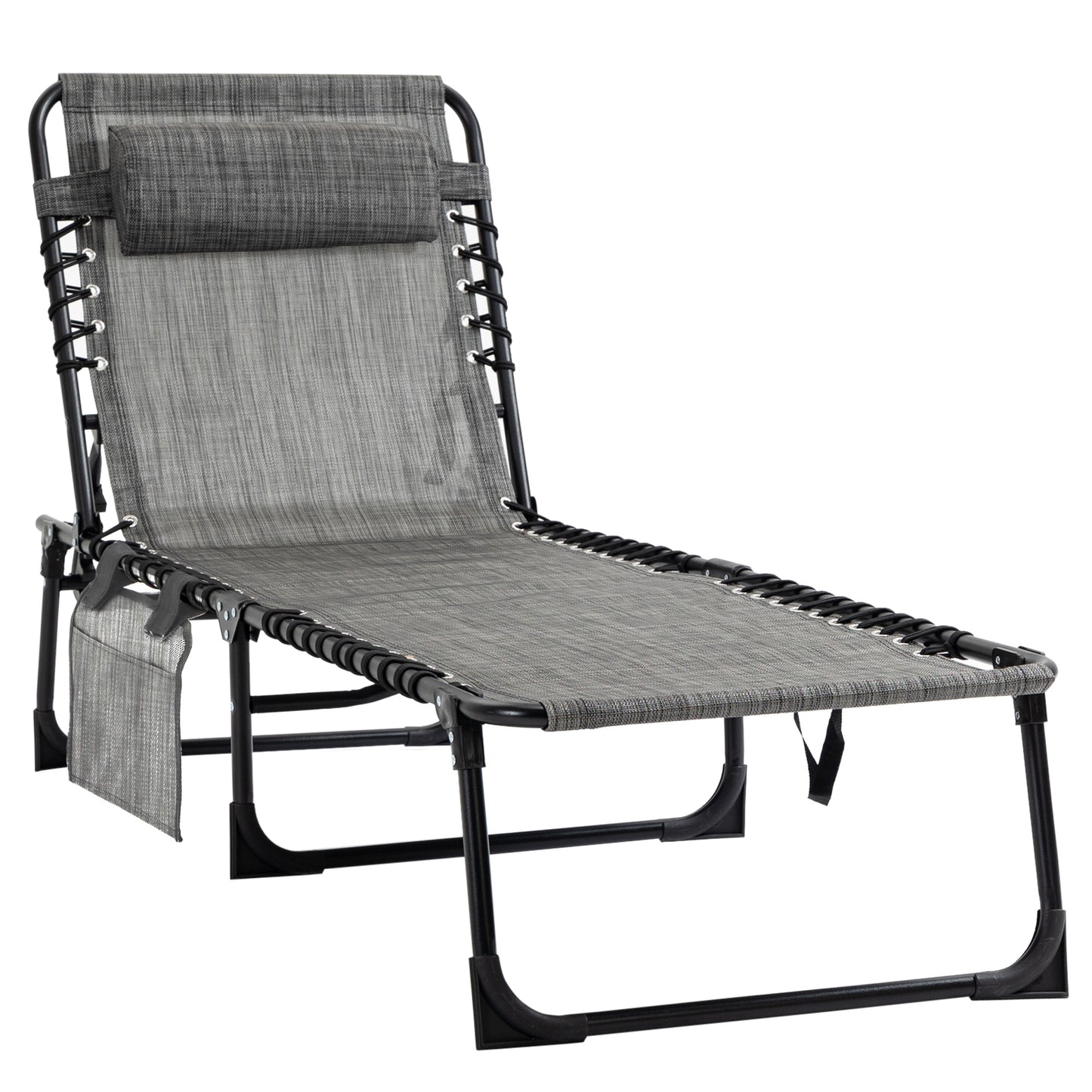 Portable Sun Lounger, Folding Camping Bed Cot