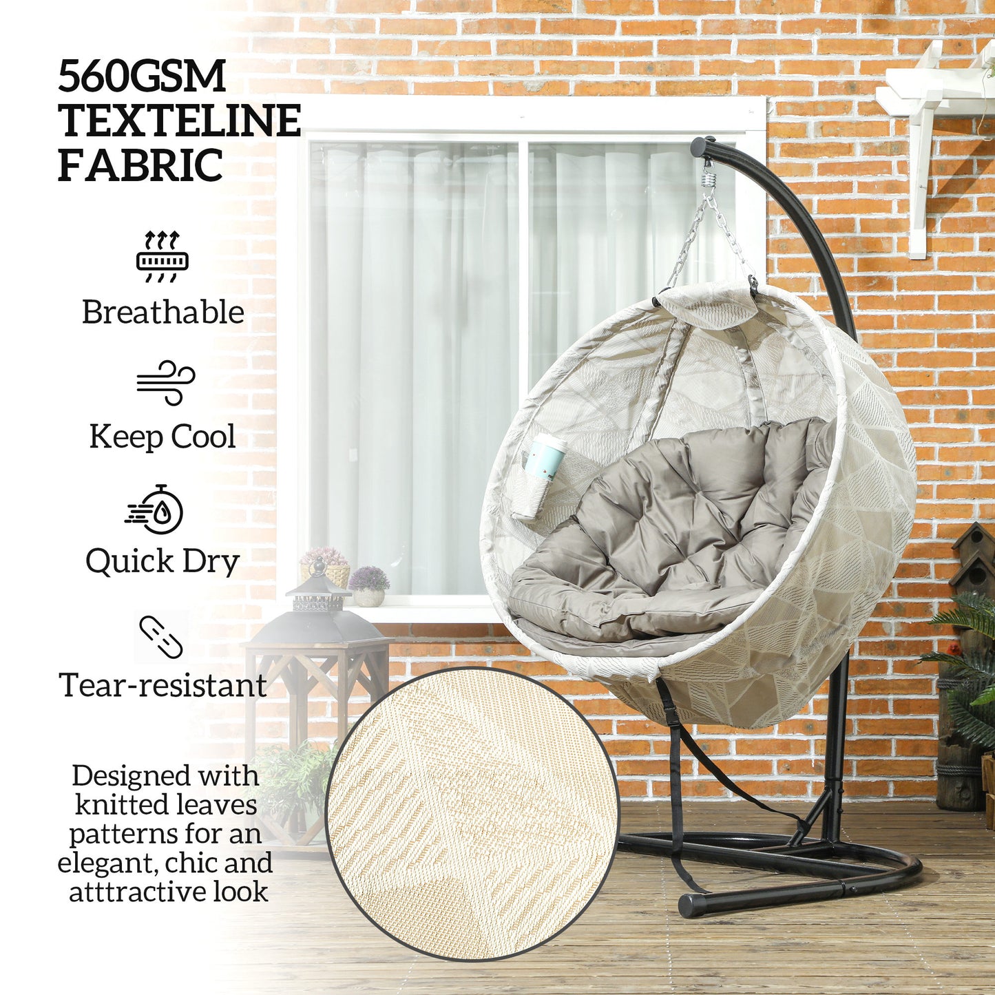 Hanging Egg Chair Outdoor Indoor Garden Swing Chair (1)