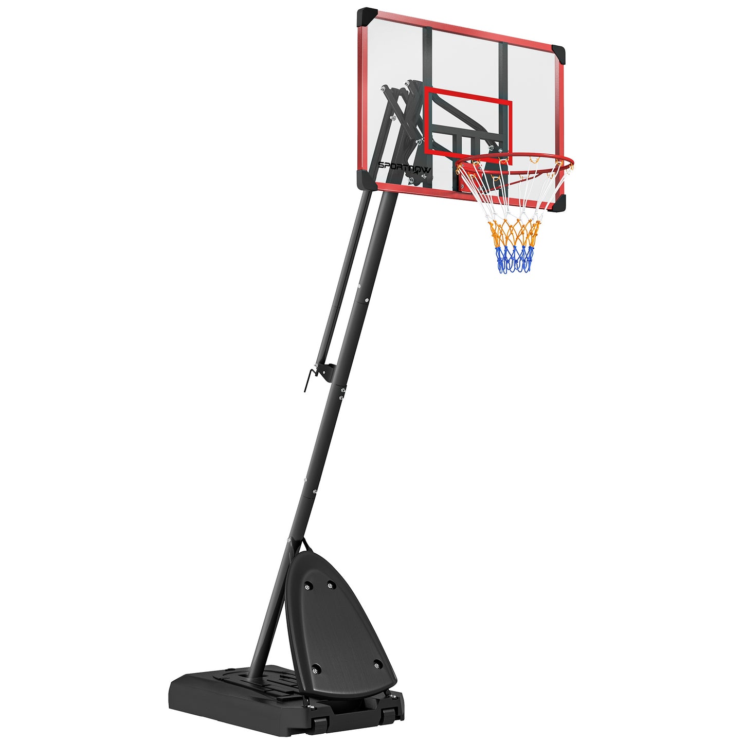2.4-2.9m Adjustable Basketball Hoop and Stand with Weighted Base