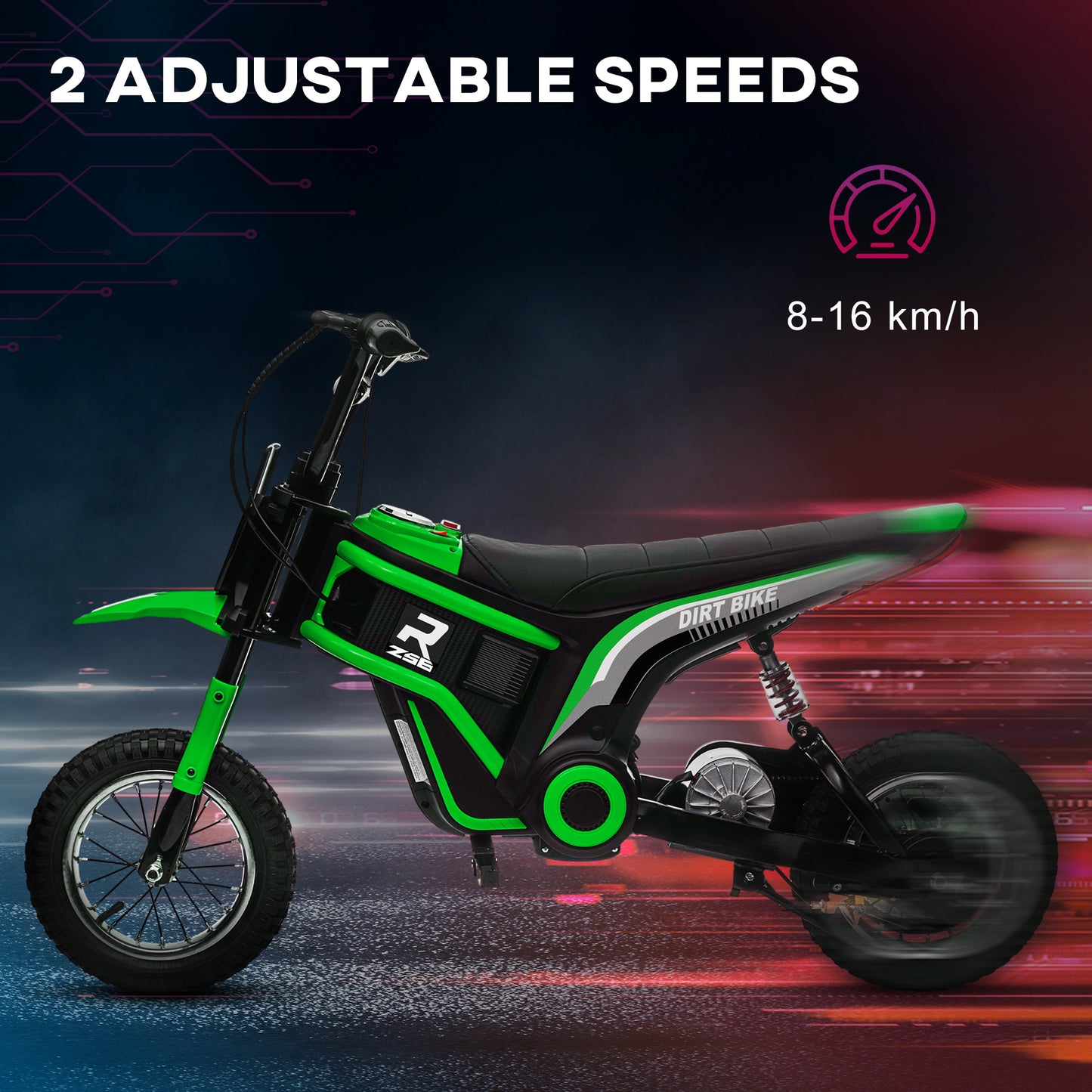 24V Electric Motorbike with Twist Grip Throttle, Music, Horn