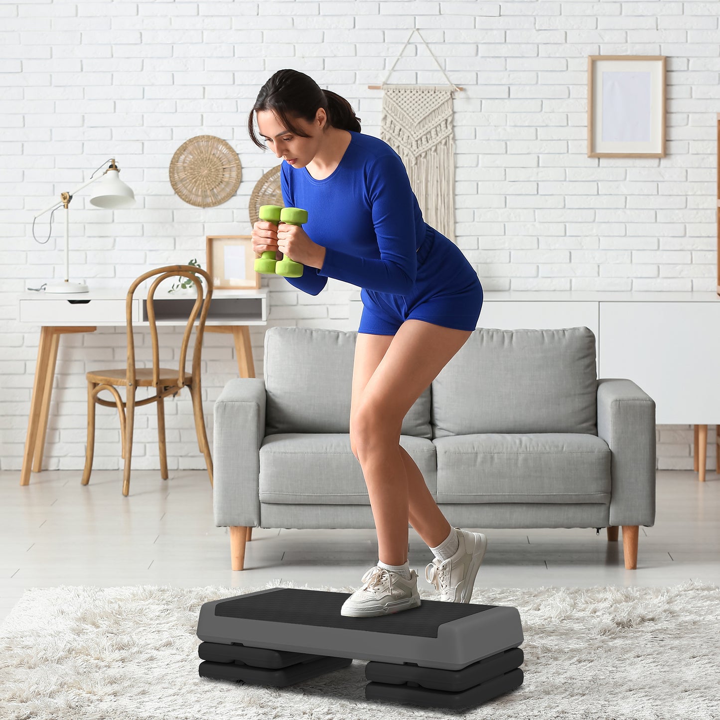 Adjustable Fitness Stepper, with Non-Slip Surface, for Home, Gym