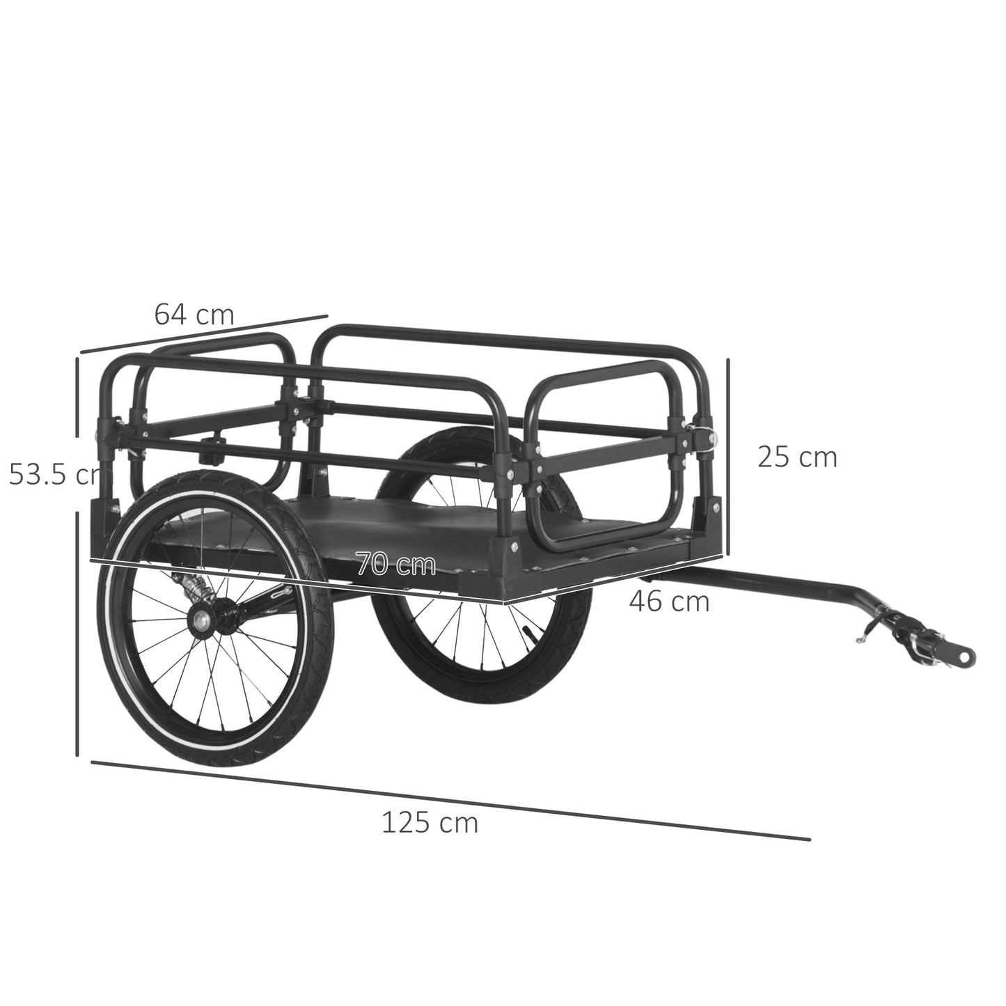 Steel Bike Trailer with Triple Safety