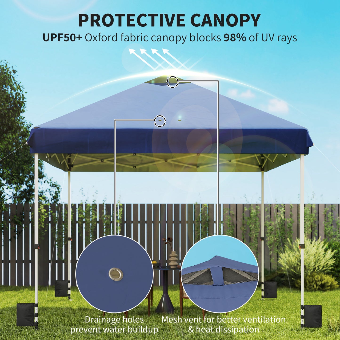 3 x 3 m Pop Up Gazebo with Wheels
