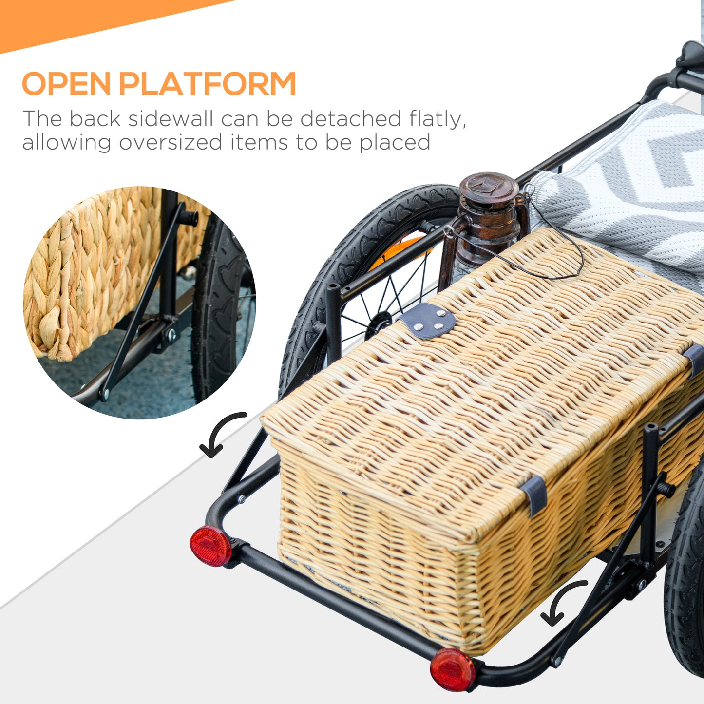 Steel Trailer for Bike, Bicycle Cargo Trailer