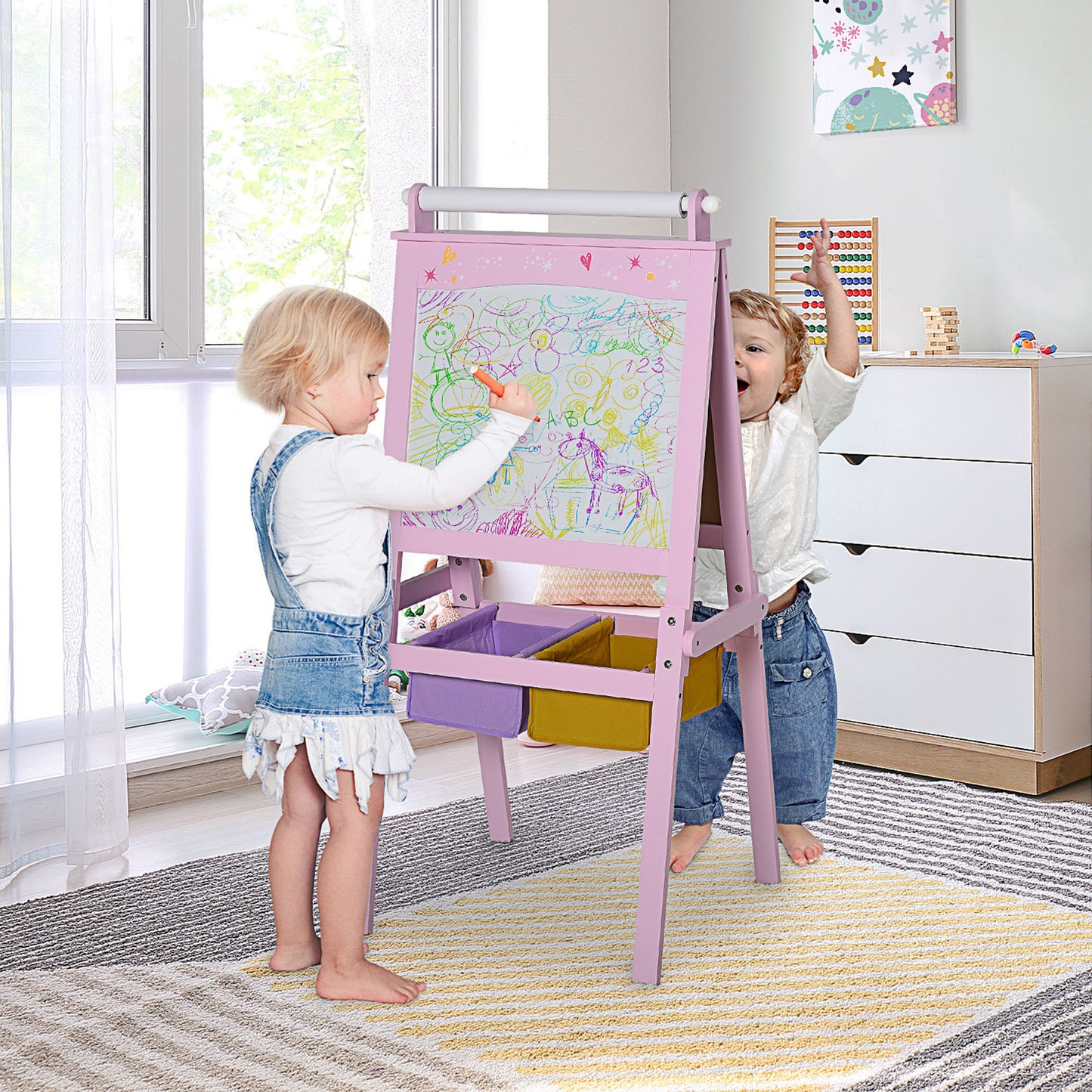Kids Easel 3 in 1 Wooden Art Easel