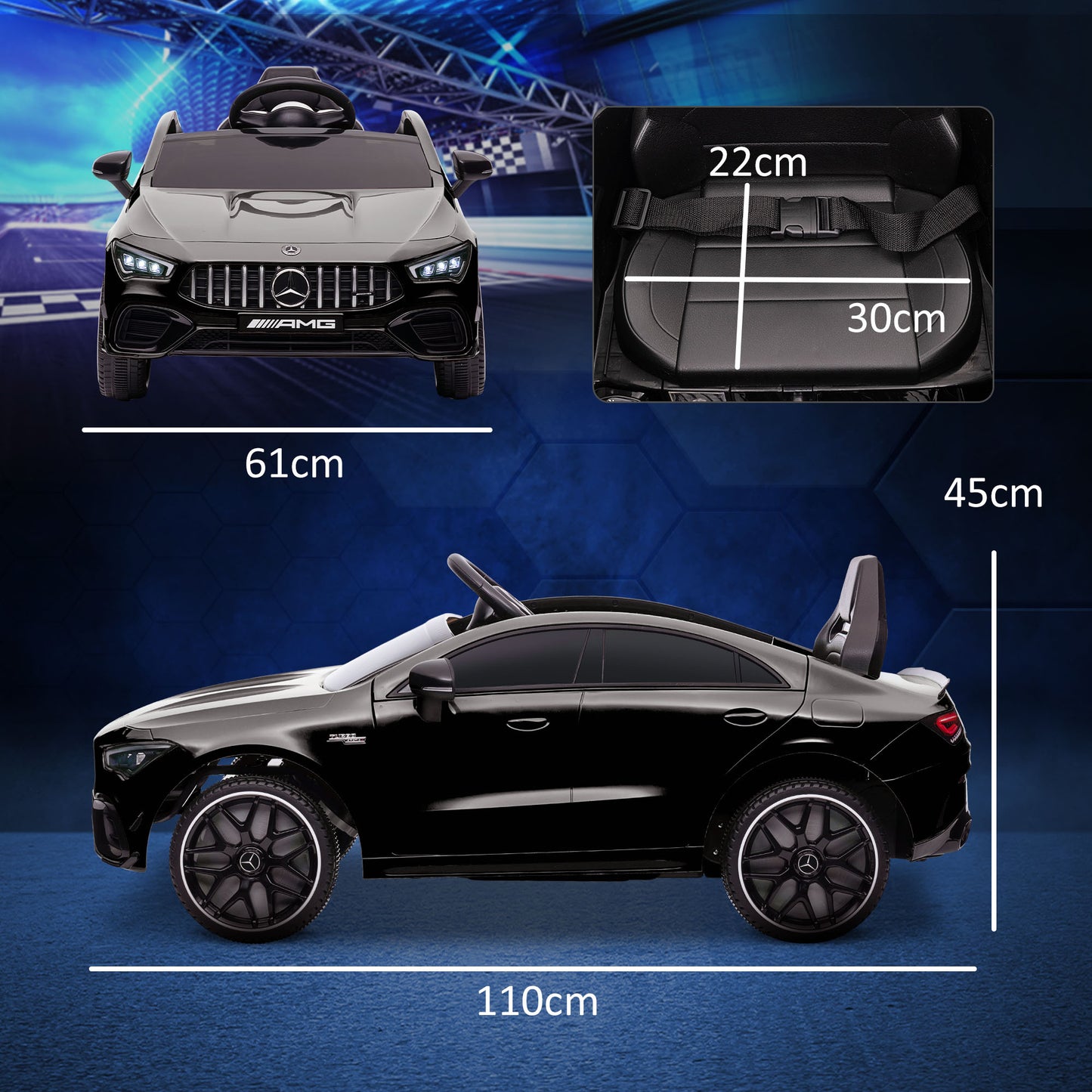 Mercedes-Benz AMG CLA 45 Licensed 12V Kids Electric Car Ride on Car