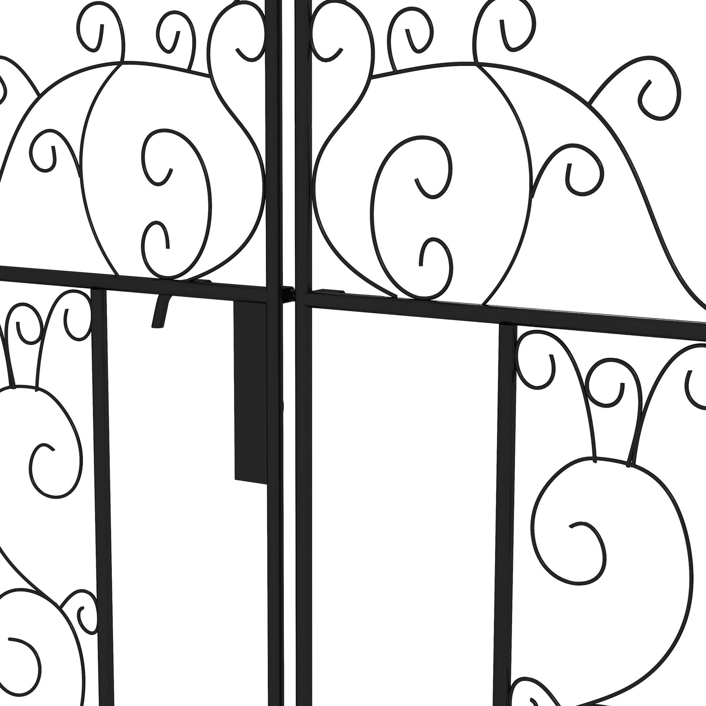 Outdoor Garden Arch with Double Gates (1)