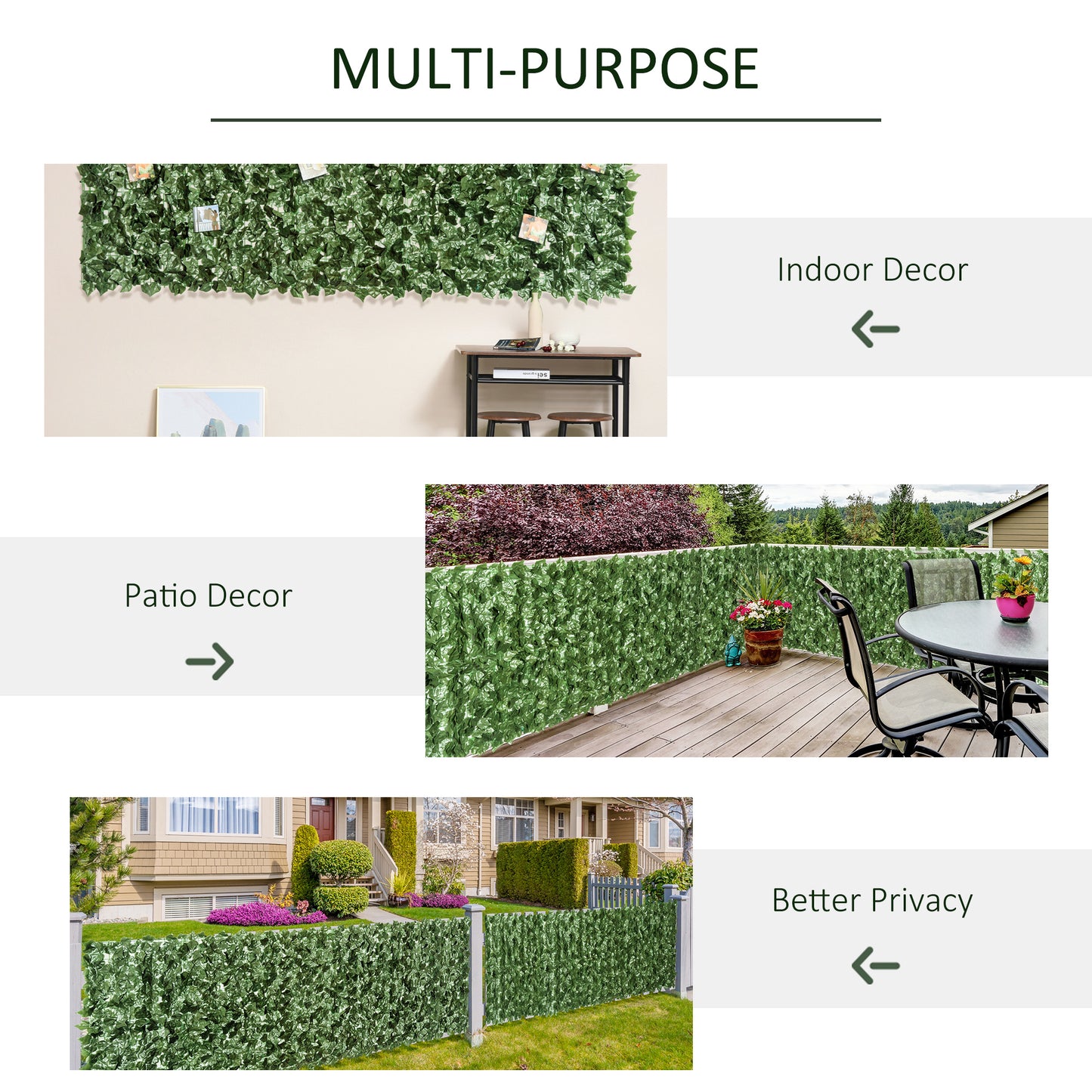 2-Piece Artificial Leaf Hedge Screen Privacy Fence Panel (1)