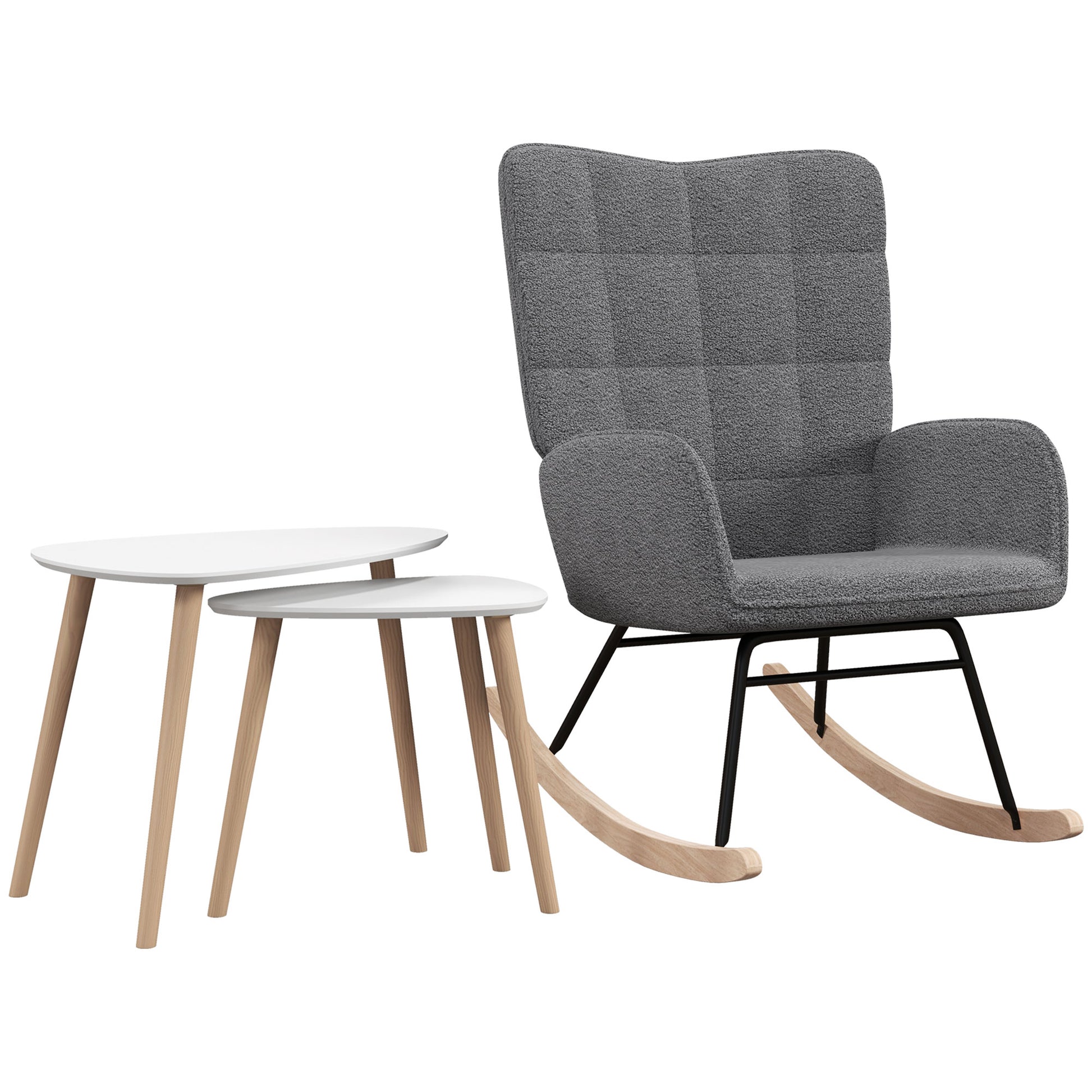 Living Room Furniture Set, Wingback Rocking Chair