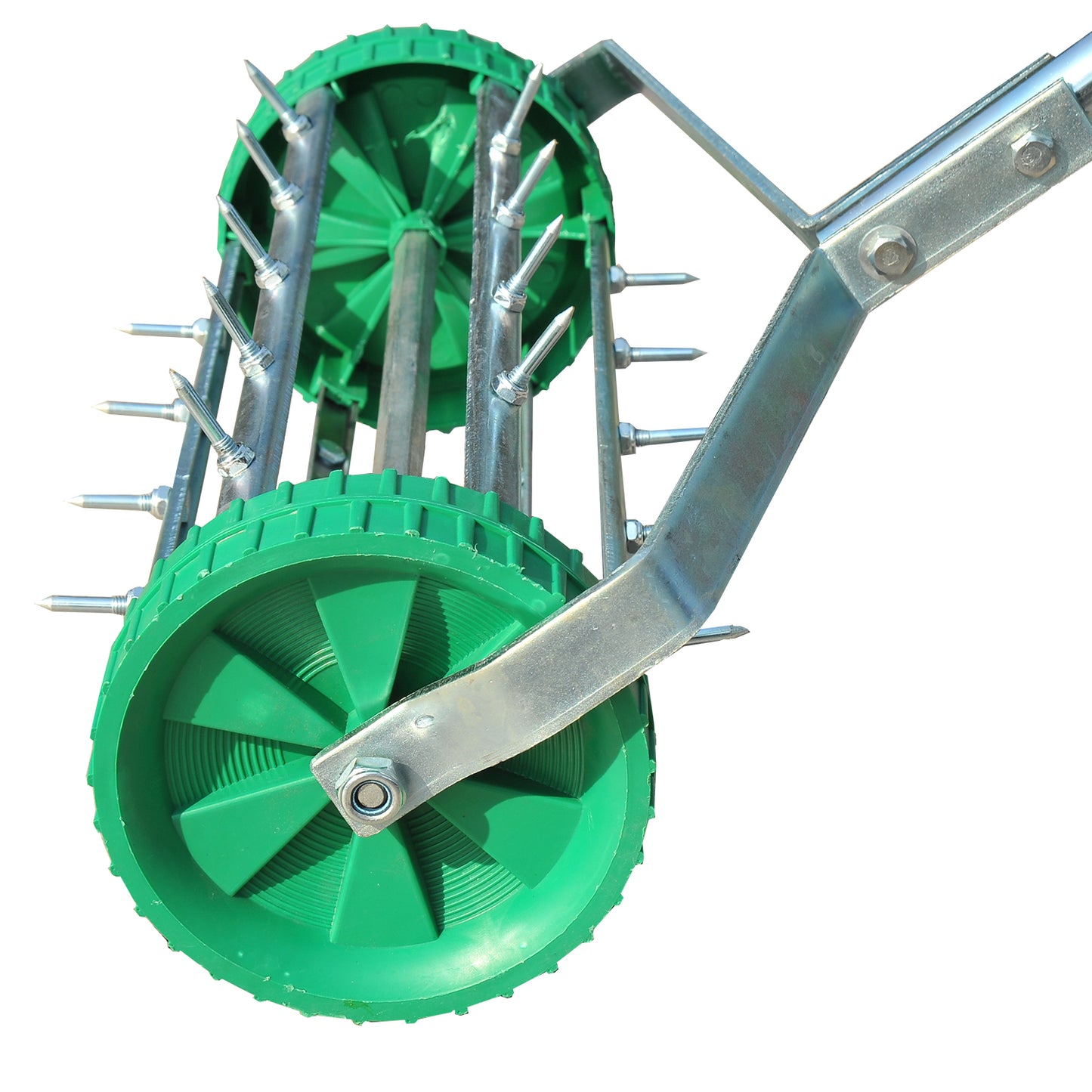 Garden Rolling Lawn Aerator Heavy Duty Steel Grass Roller w/