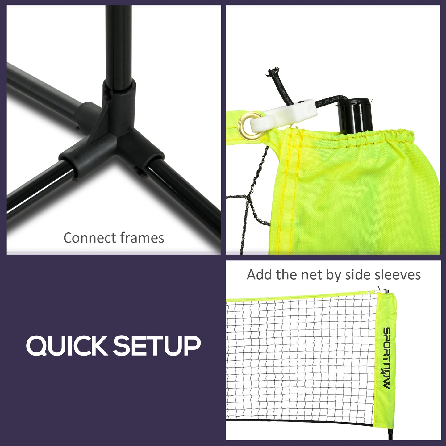 3m Badminton Net, Height Adjustable Outdoor Sports Net