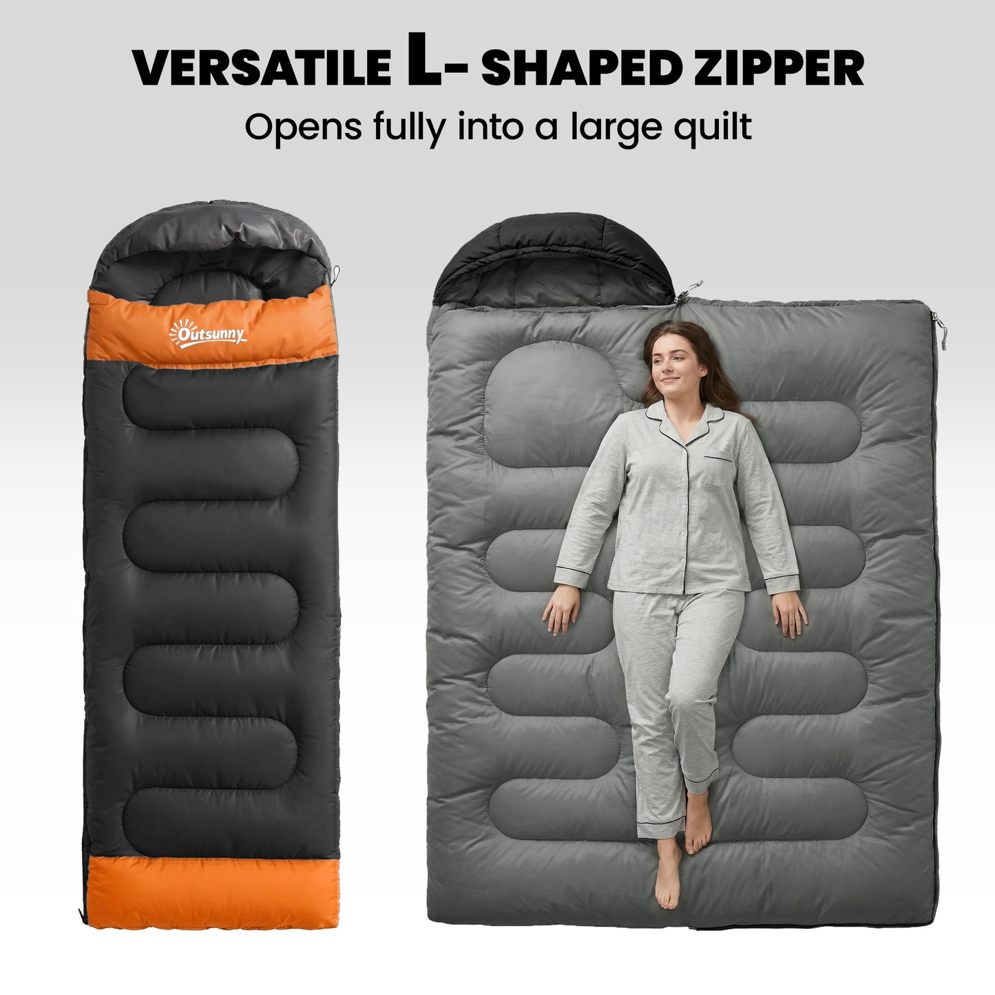 Sleeping Bag for Adults, Lightweight & Compact Sleeping Bag, 3 Seasons
