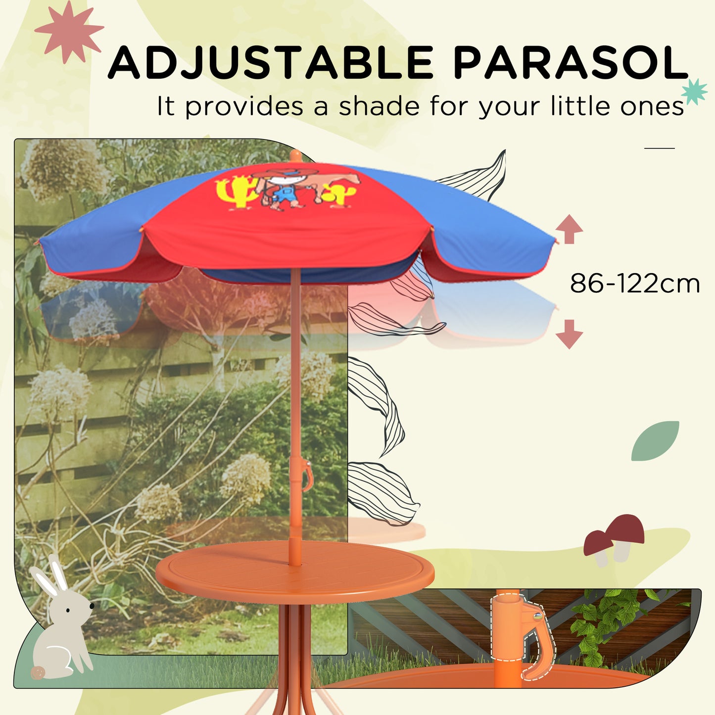 Kids Picnic Table and Chair Set
