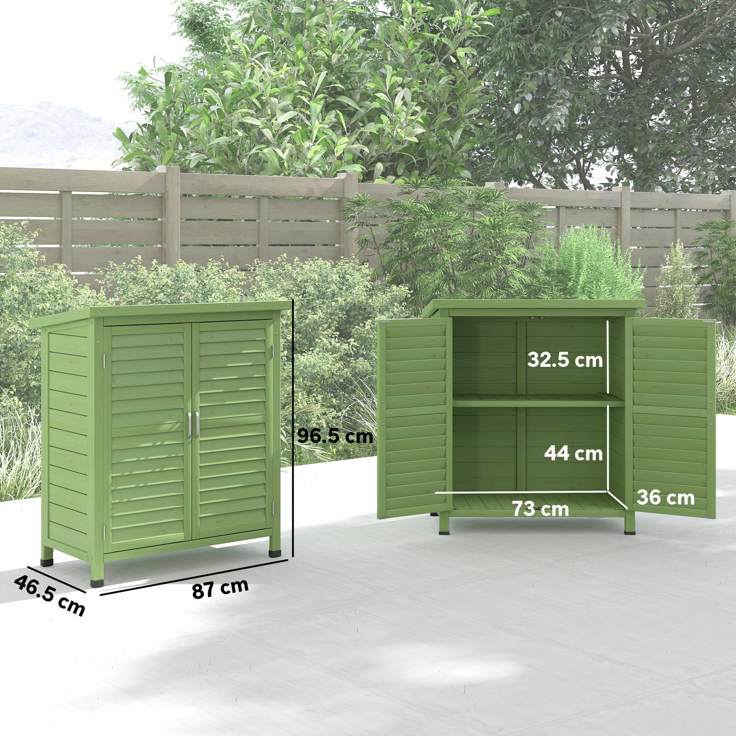 Garden Shed Wooden Garden Storage Shed 2 Door Unit Solid Fir Wood
