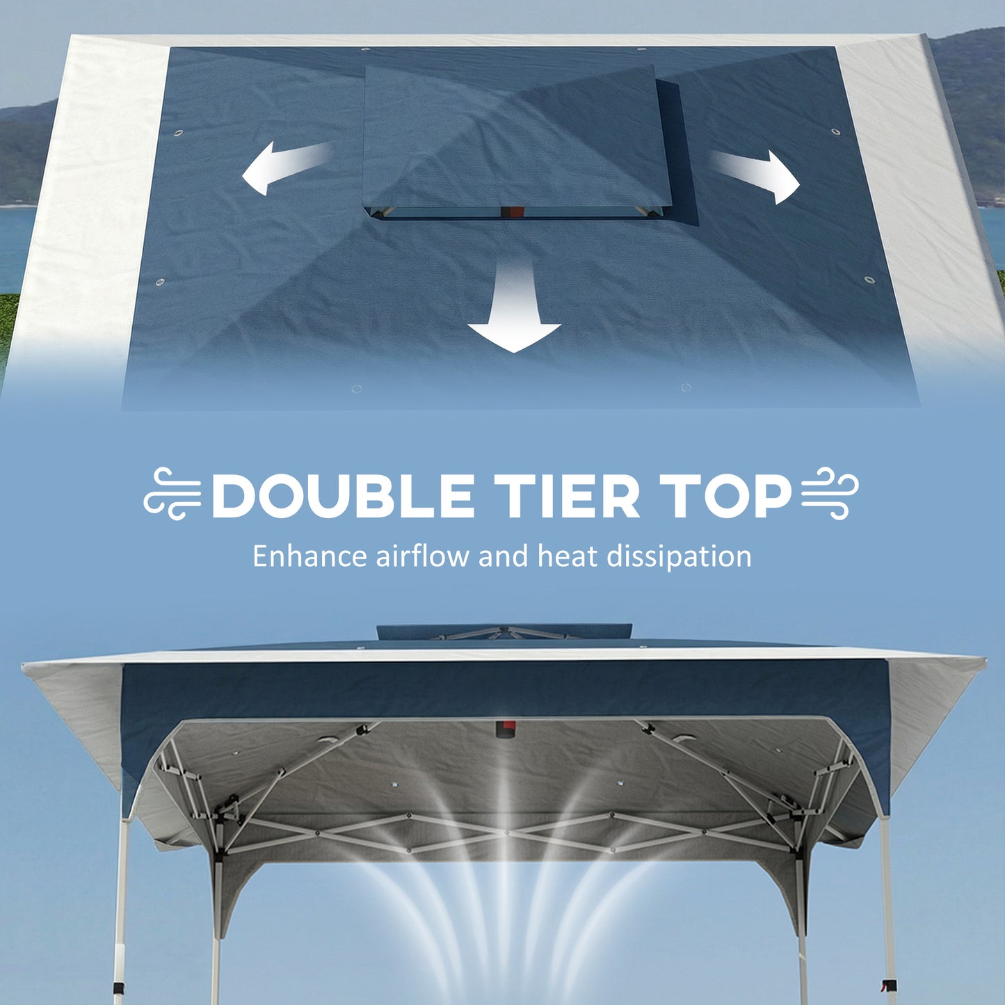 3.5 x 3.5 m Pop Up Gazebo with One-Push Setup