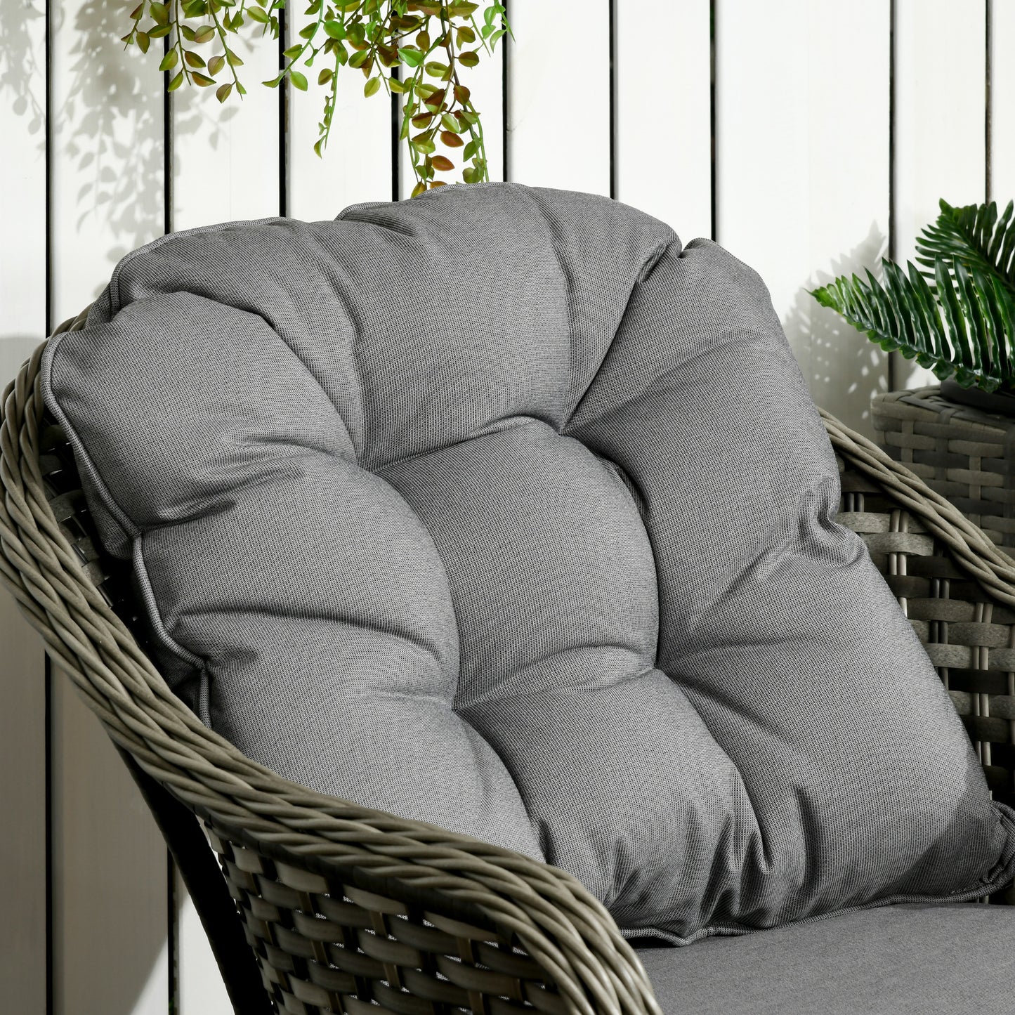 3 Pieces Rattan Bistro Set, Wicker Garden Bistro Set