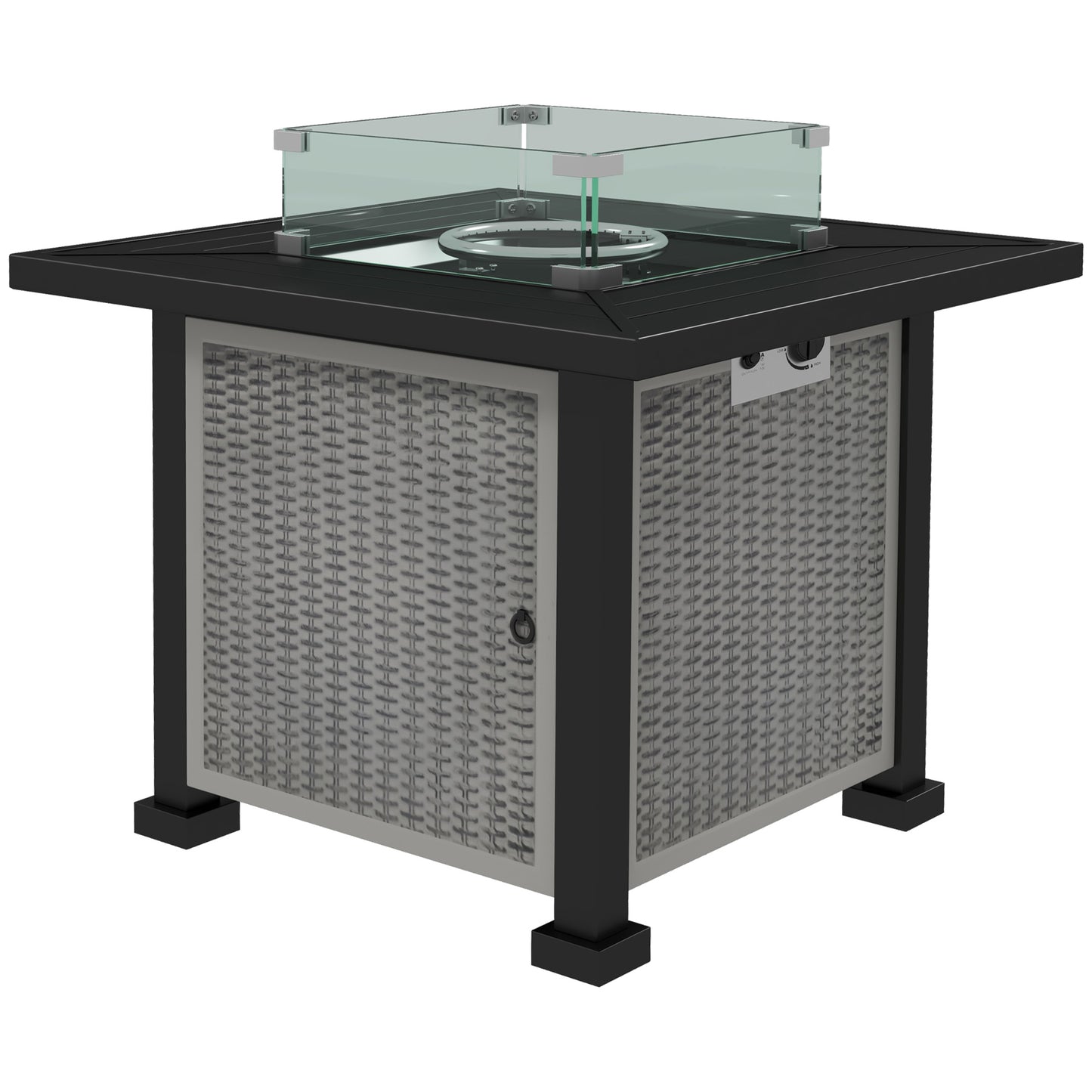81 x 81cm 50,000 BTU Gas Fire Pit Table