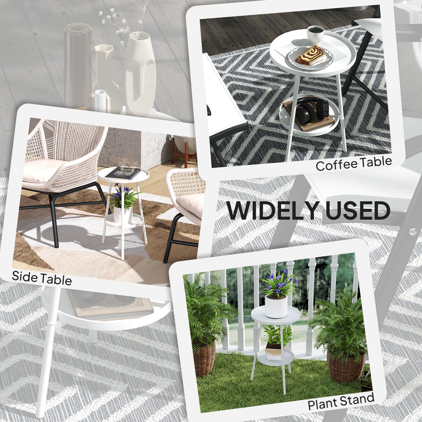 Two-Tier Metal Garden Table